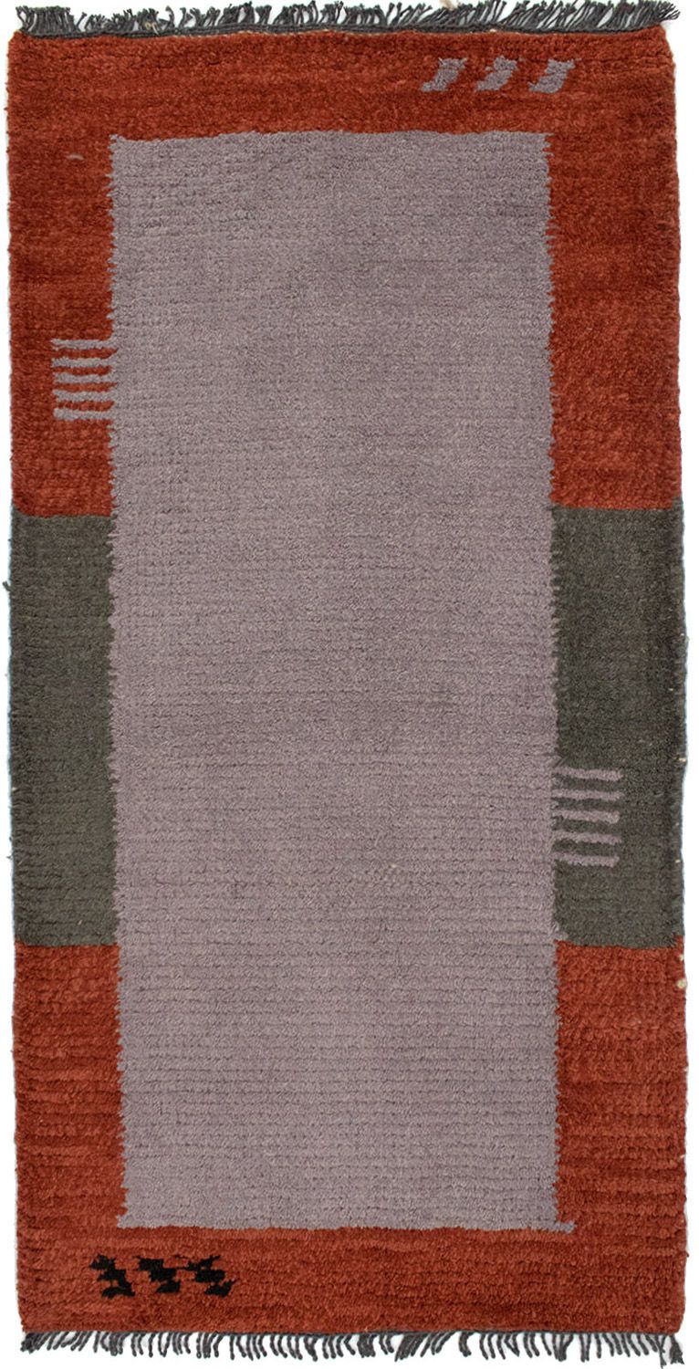Nepal Teppich 140 x 70 cm - rosa