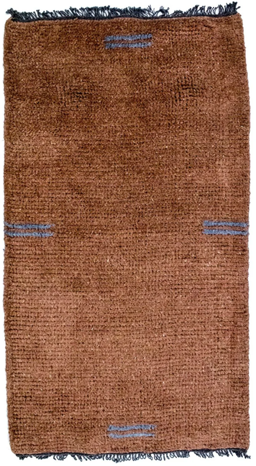Nepal Teppich 140 x 70 cm - braun