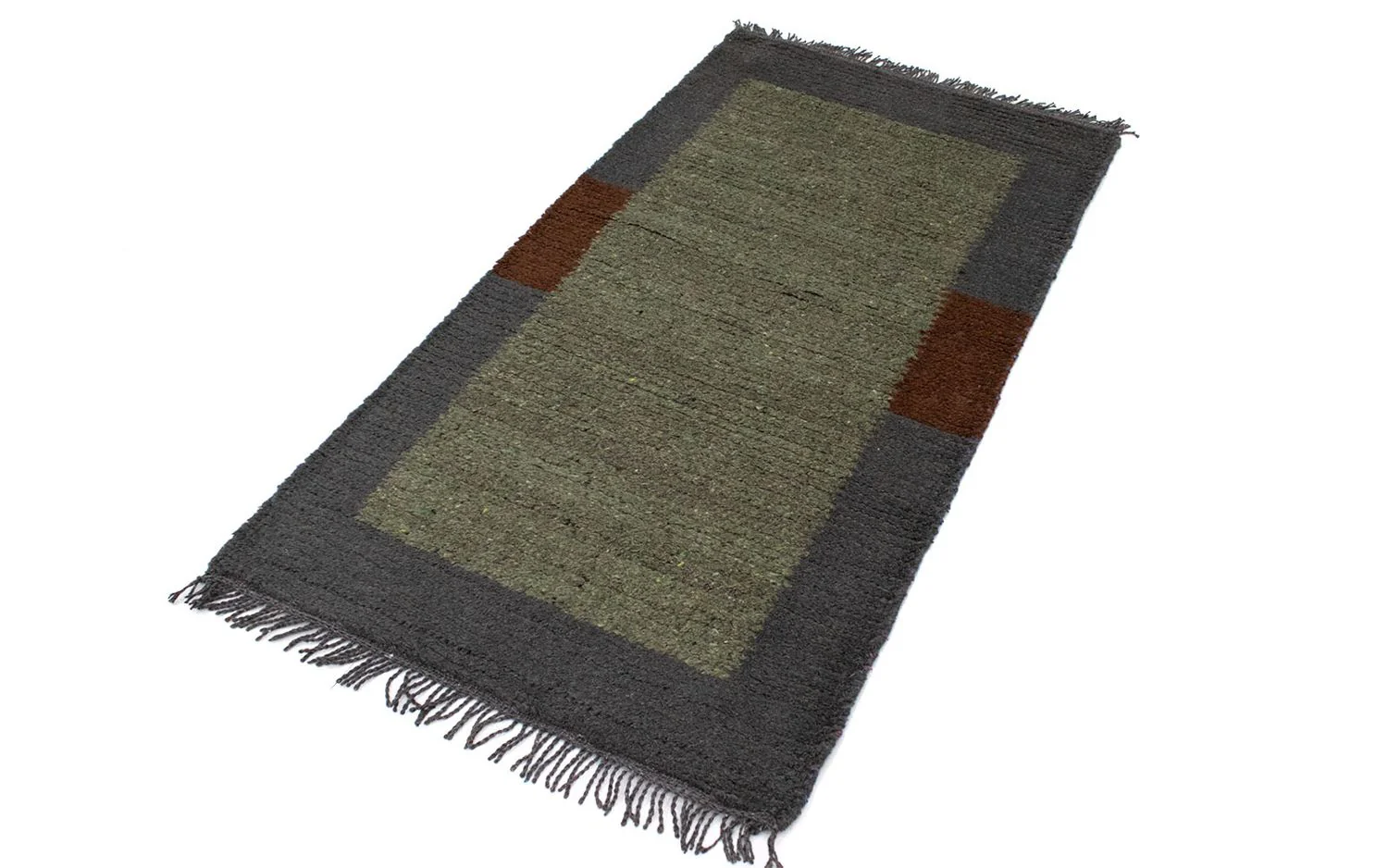 Nepal Teppich 140 x 70 cm - grau - Image 4