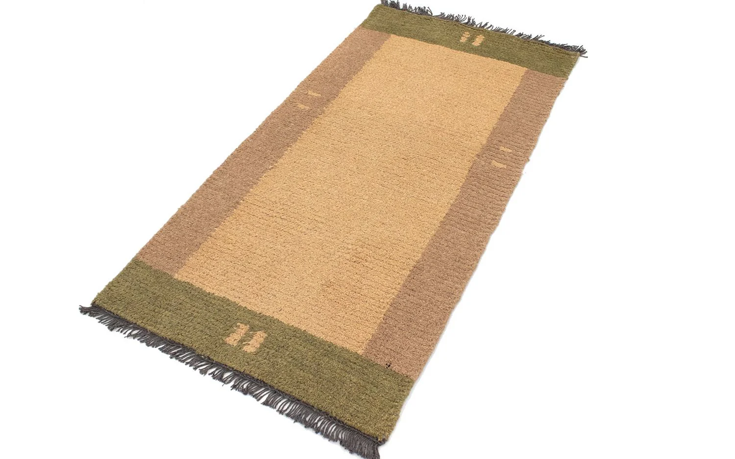 Nepal Teppich 140 x 70 cm - hellbraun - Image 4