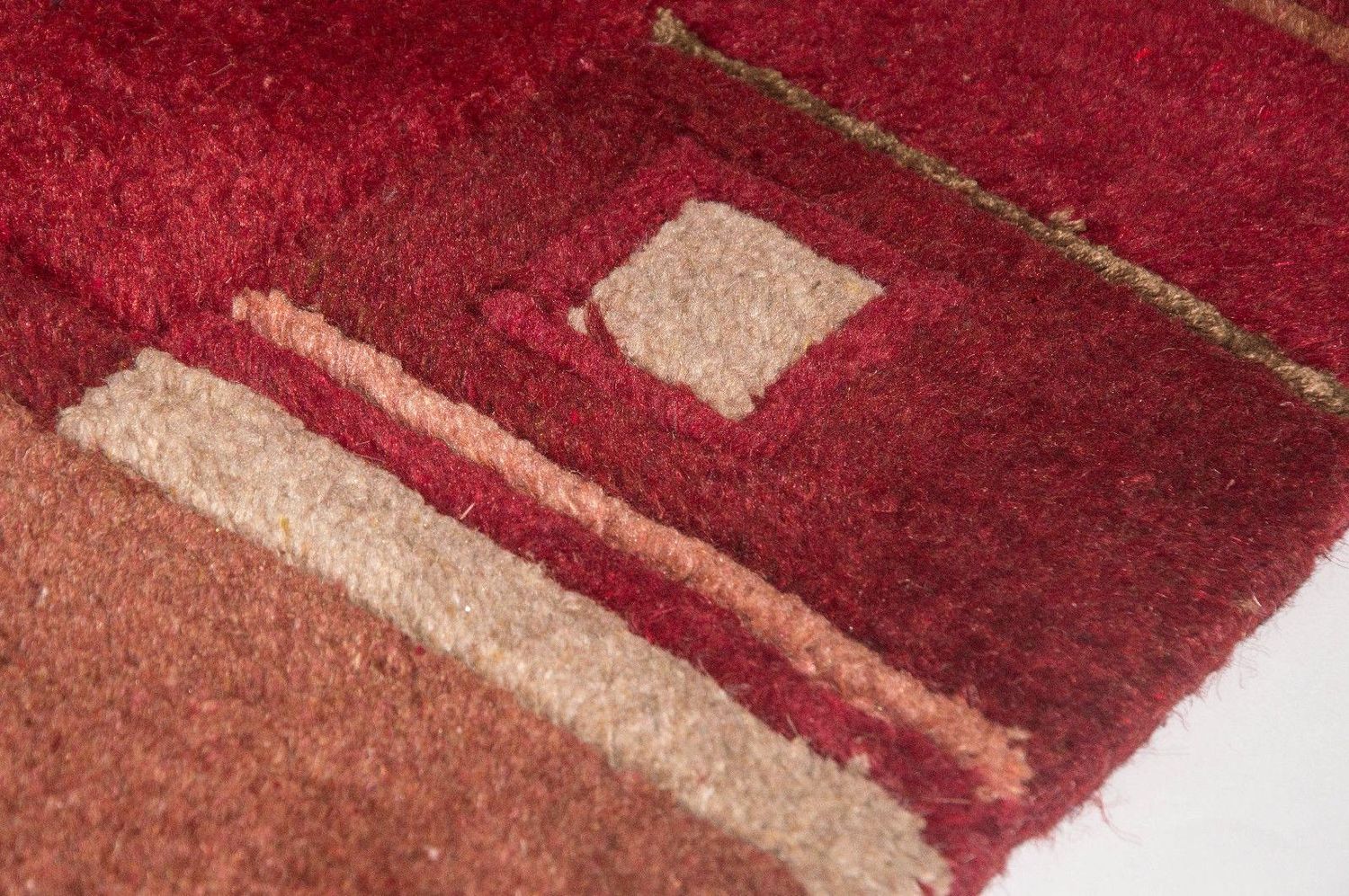 Nepal Teppich 140 x 70 cm - rot - Image 2