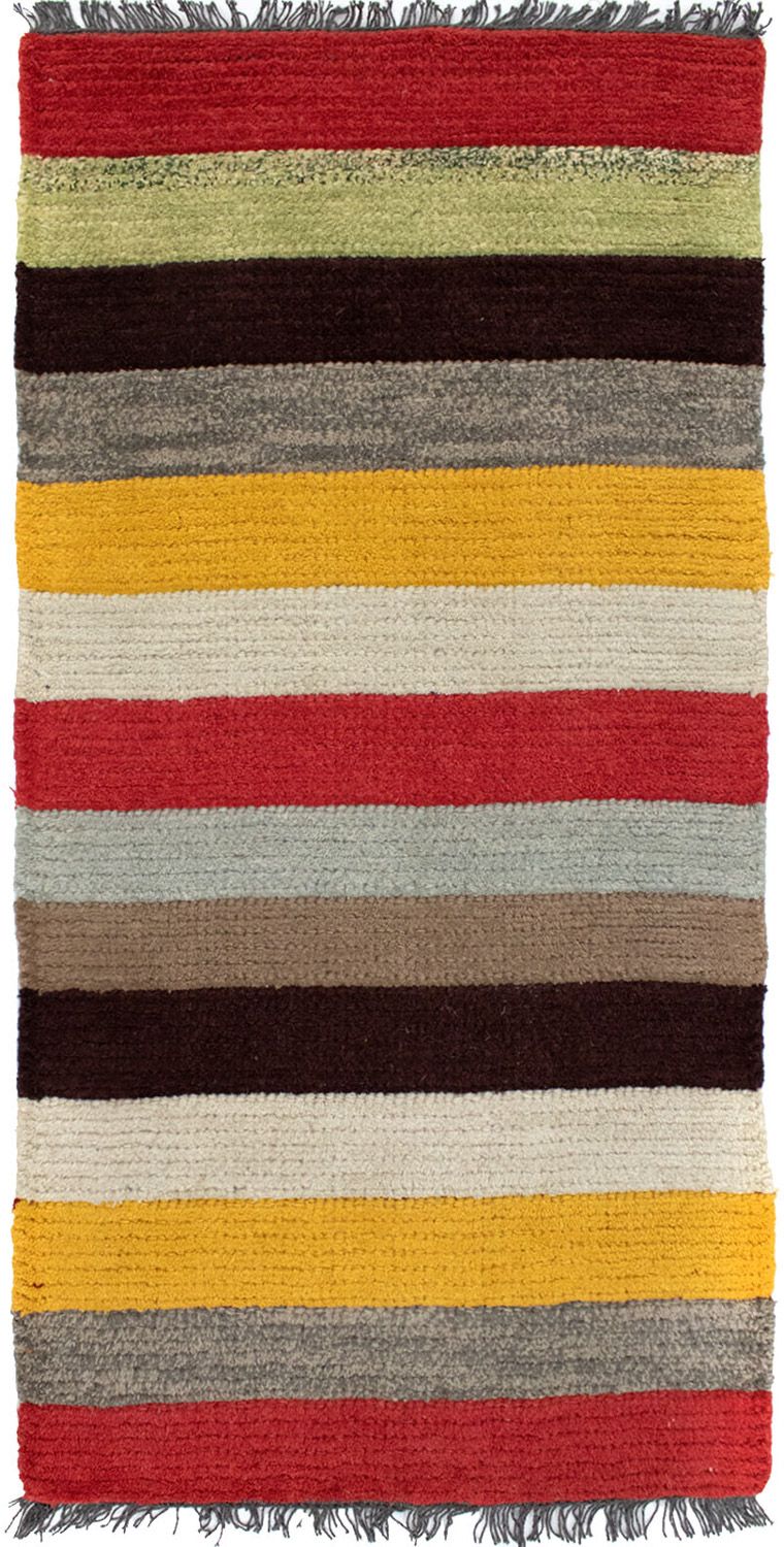 Nepal Teppich 140 x 70 cm - mehrfarbig