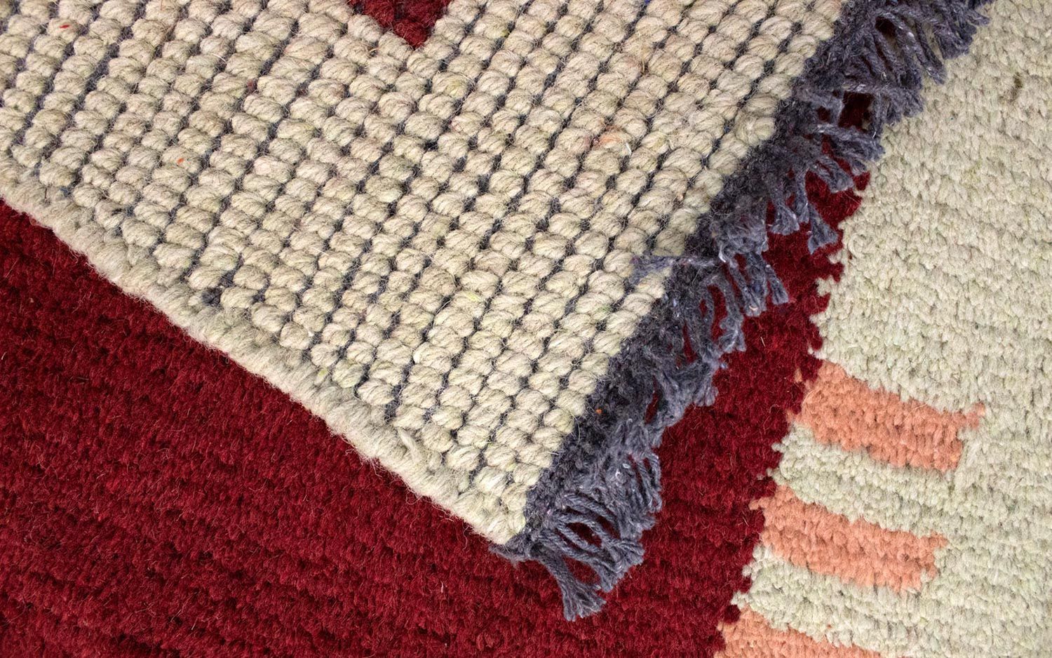 Nepal Teppich 140 x 70 cm - rot - Image 3
