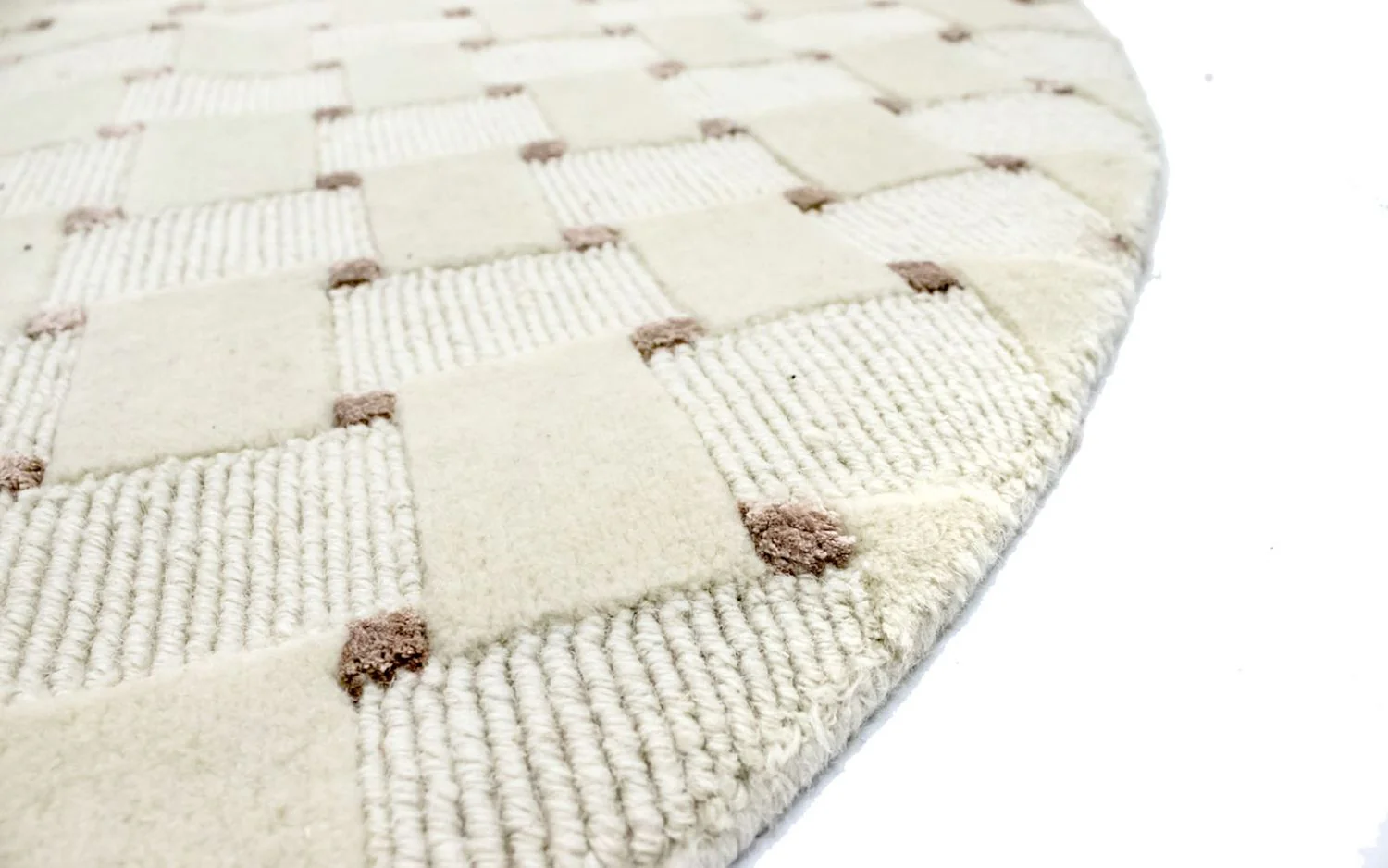 Nepal Teppich 150 x 150 cm - beige - Image 2