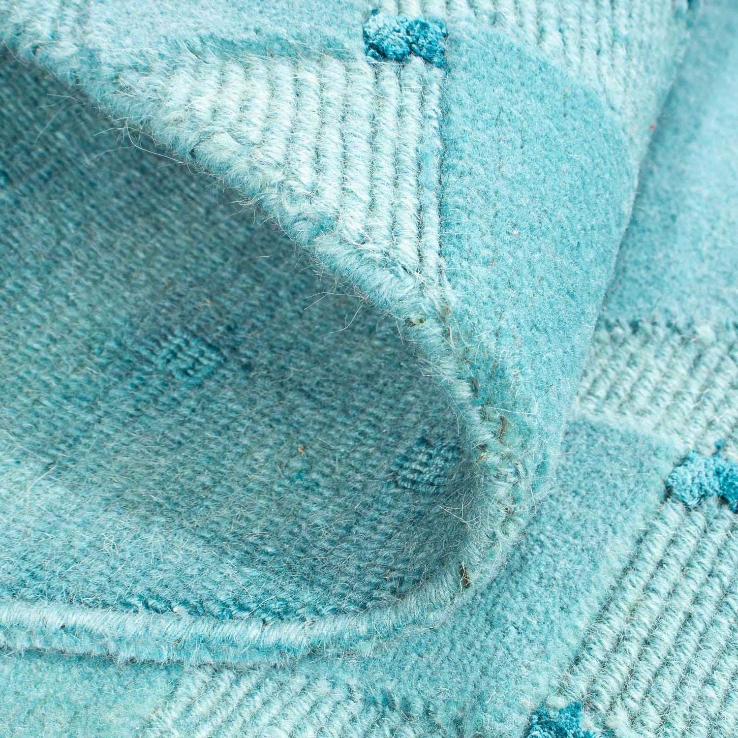 Nepal Teppich 151 x 151 cm - hellblau - Image 4