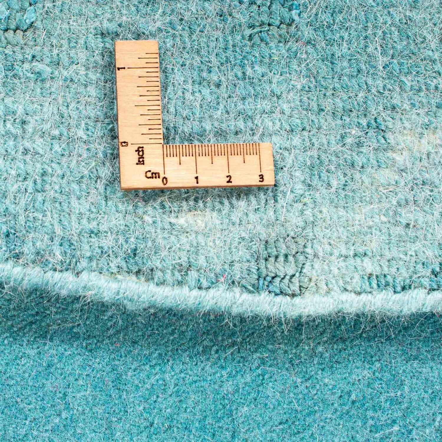 Nepal Teppich 151 x 151 cm - hellblau - Image 6