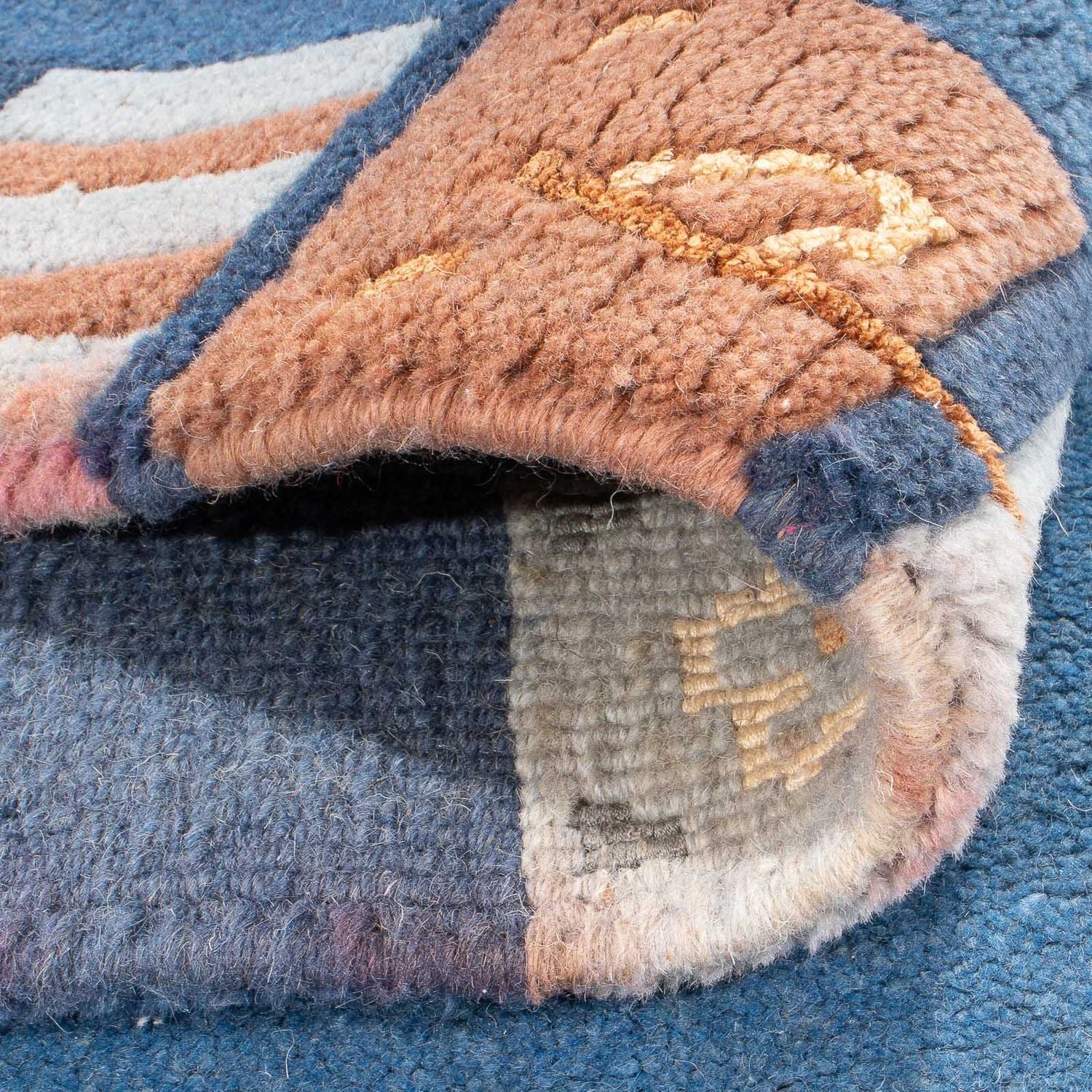 Nepal Teppich - 160 x 90 cm - blau - Image 4