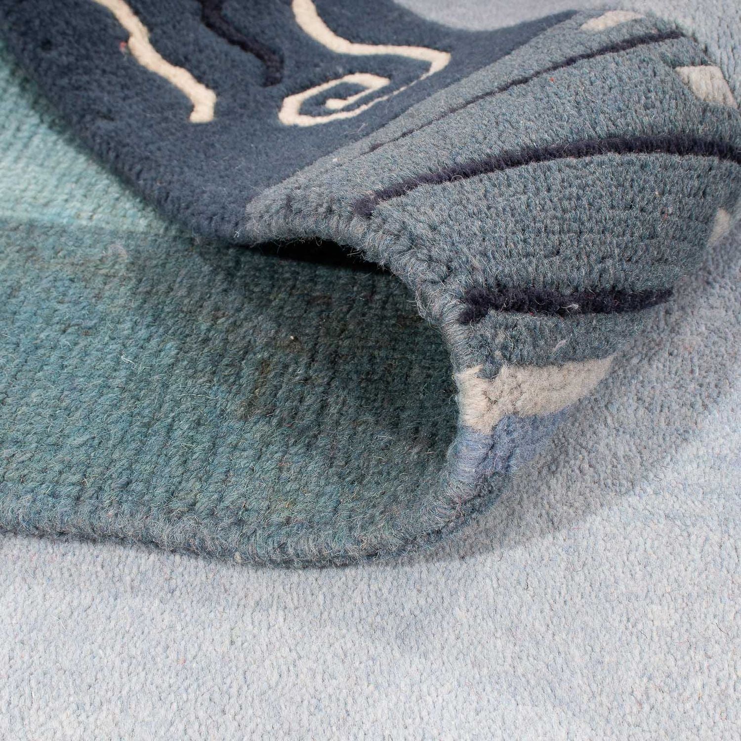 Nepal Teppich 240 x 170 cm - hellblau - Image 4