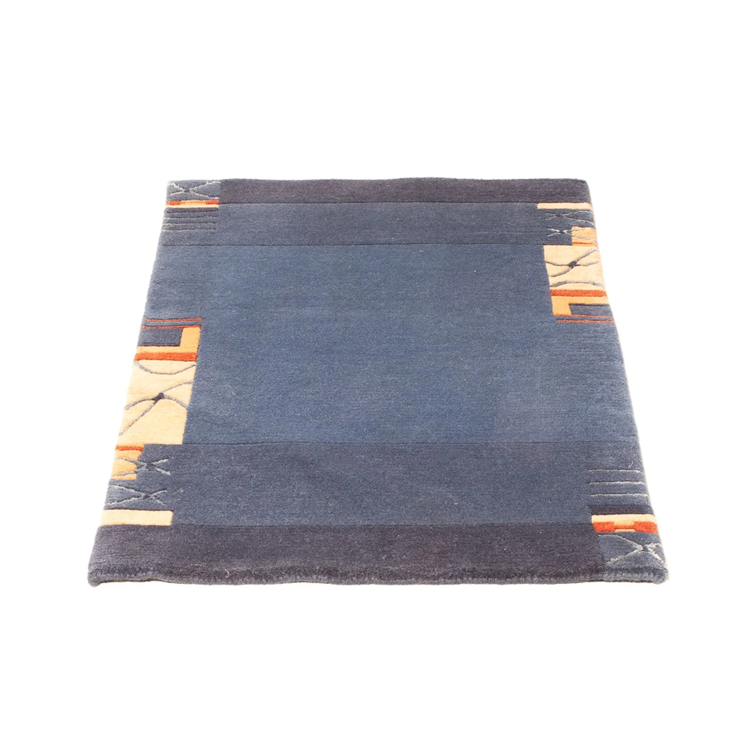 Nepal Teppich - 90 x 60 cm - dunkelblau - Image 5