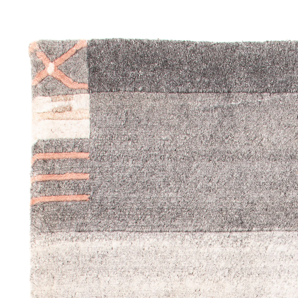 Nepal Teppich - 90 x 60 cm - hellgrau - Image 3