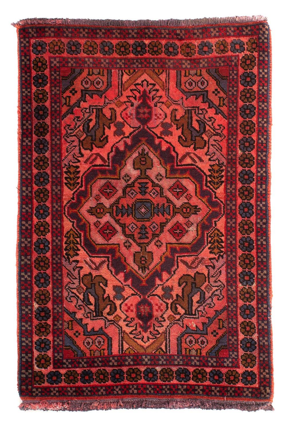 Orientteppich 100 x 66 cm - hellrot