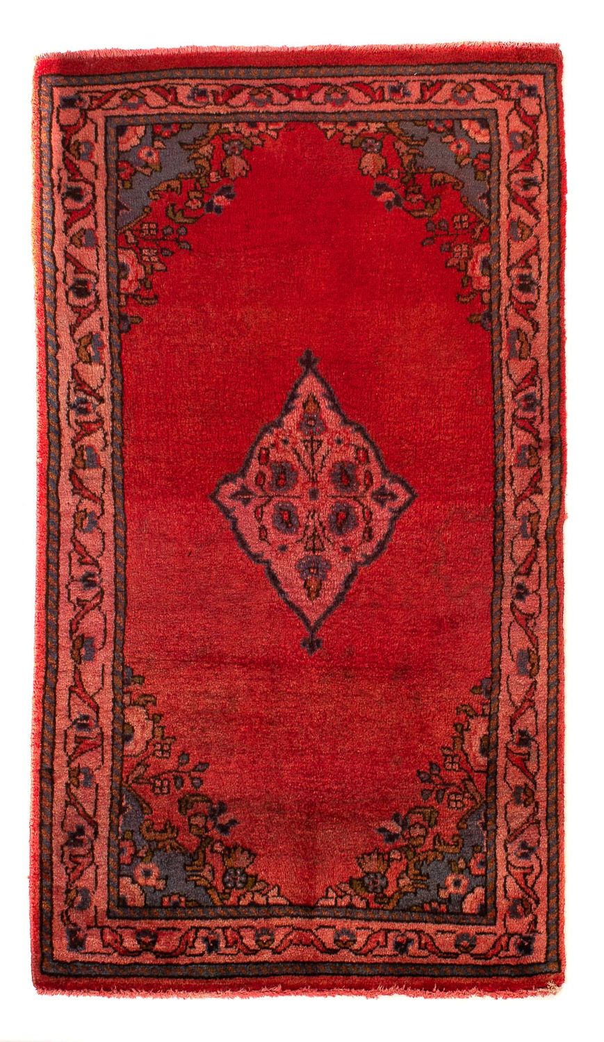 Orientteppich 124 x 63 cm - dunkelrot