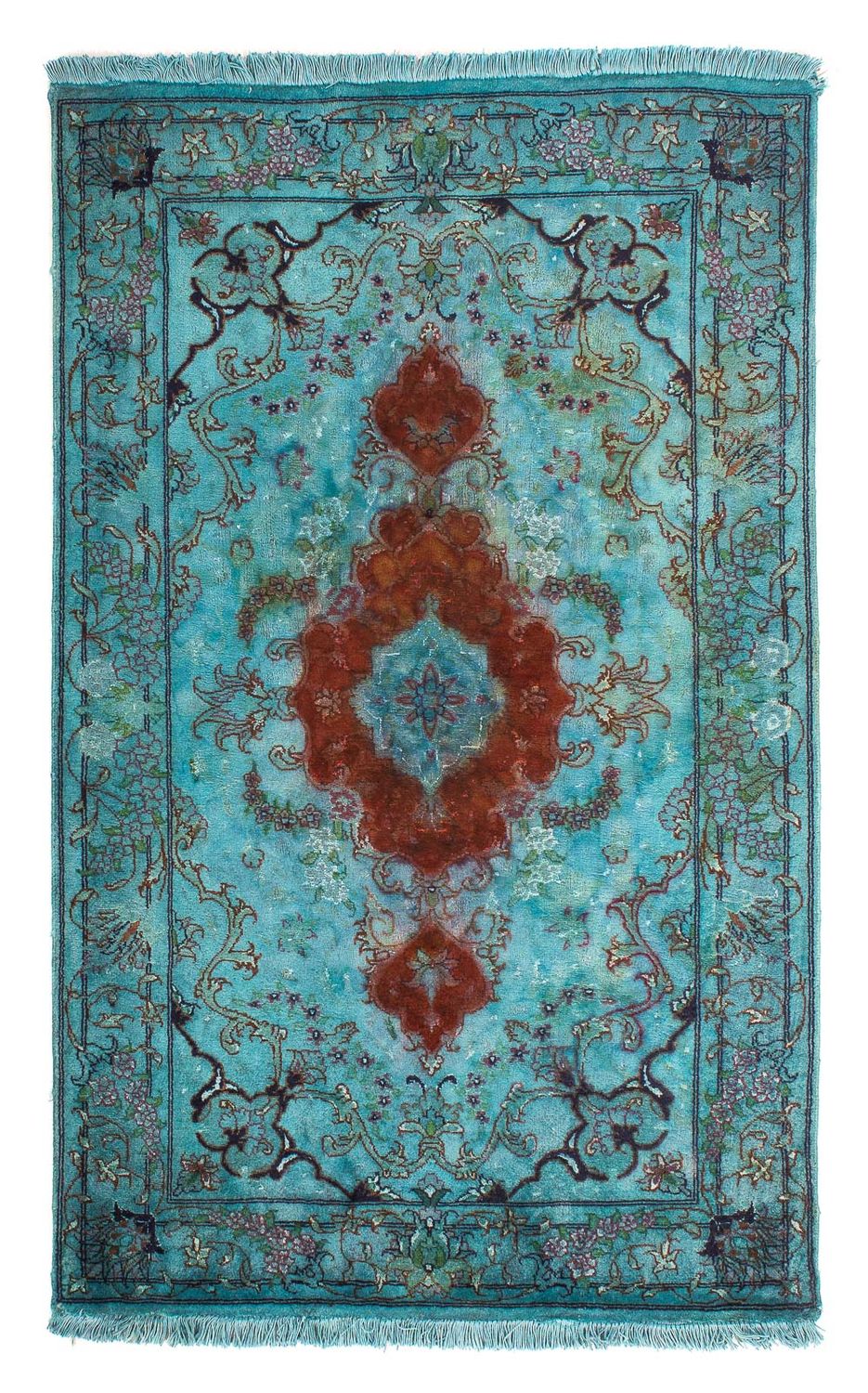Orientteppich 124 x 77 cm - türkis