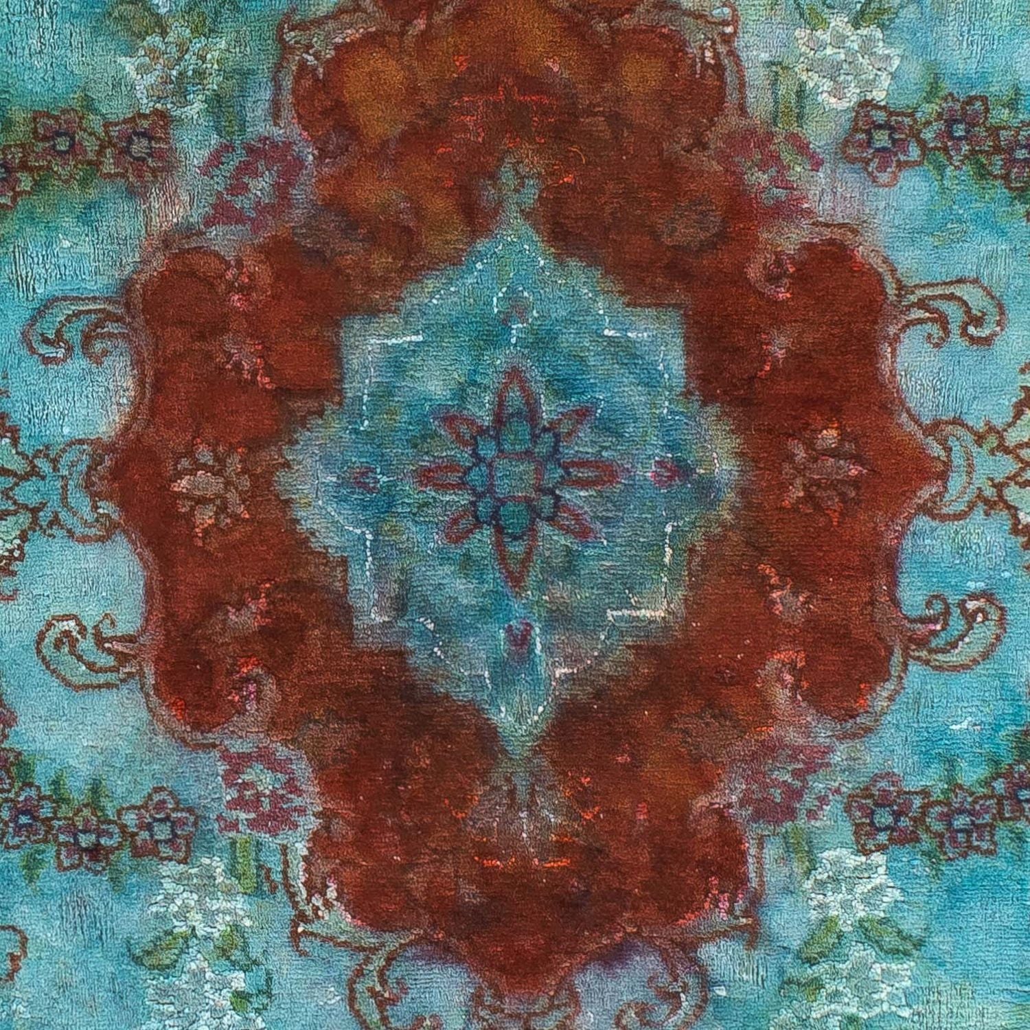 Orientteppich 124 x 77 cm - türkis - Image 2