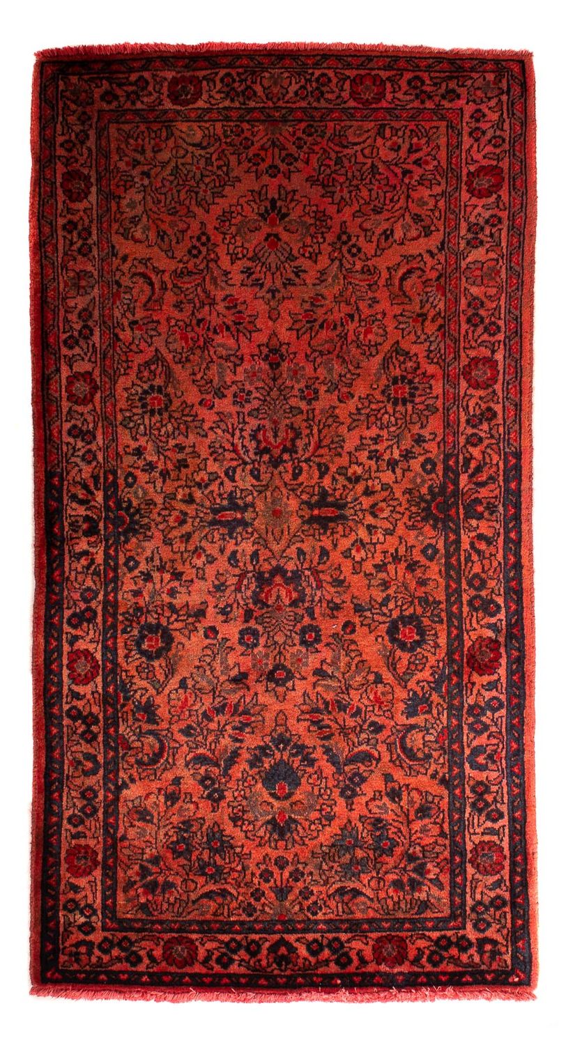 Orientteppich 132 x 68 cm - dunkelrot