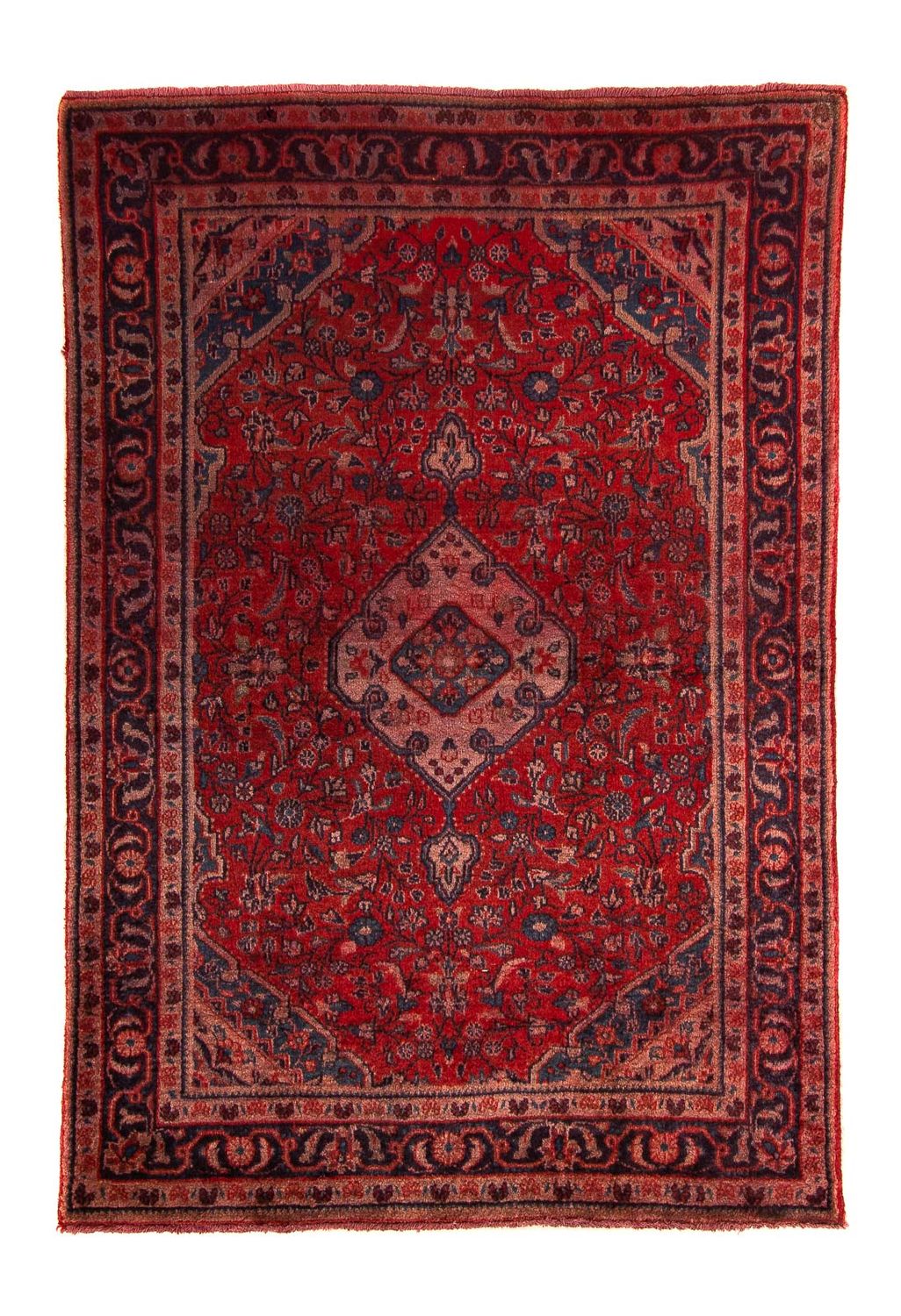 Orientteppich 150 x 107 cm - dunkelrot