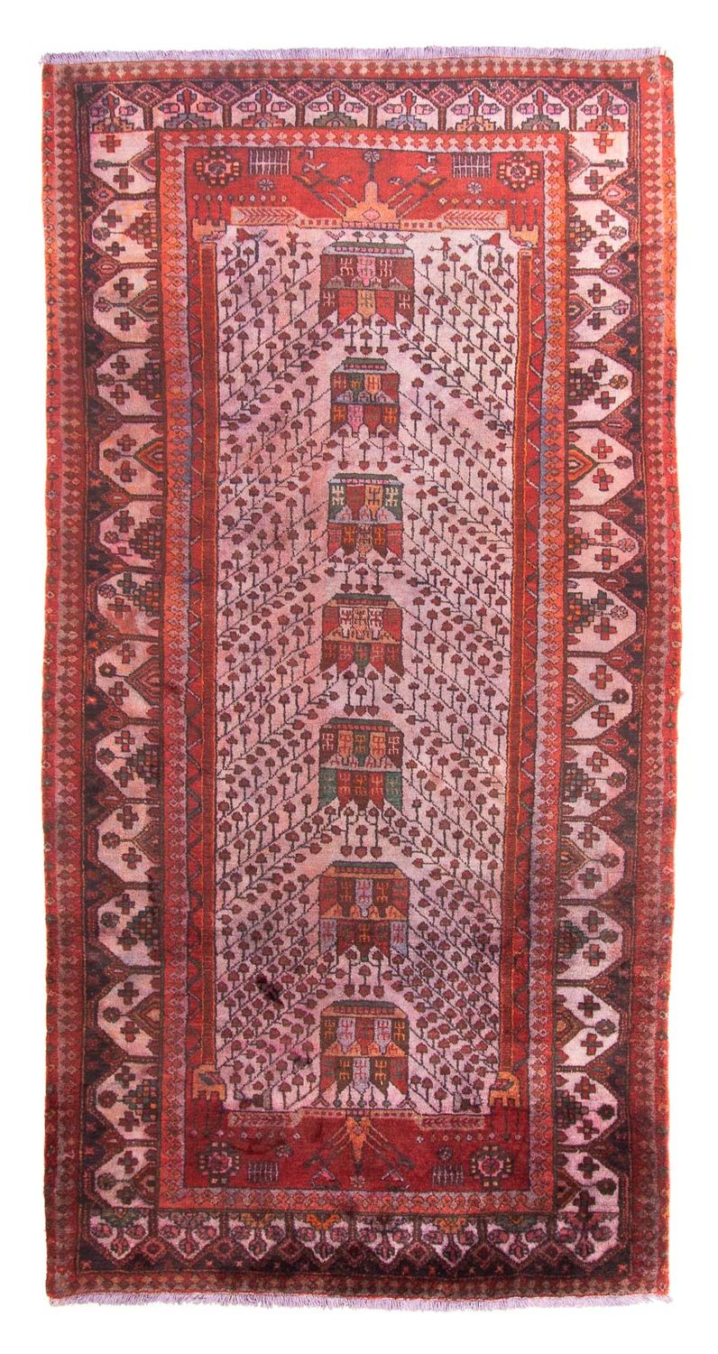 Orientteppich 285 x 150 cm - hellrot