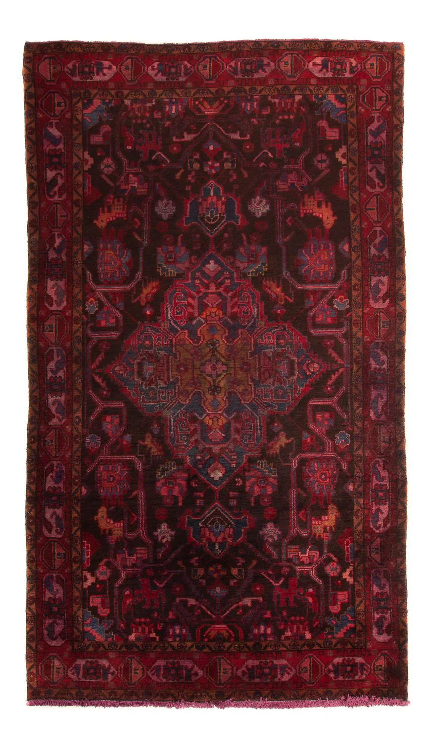 Orientteppich 330 x 180 cm - dunkelrot