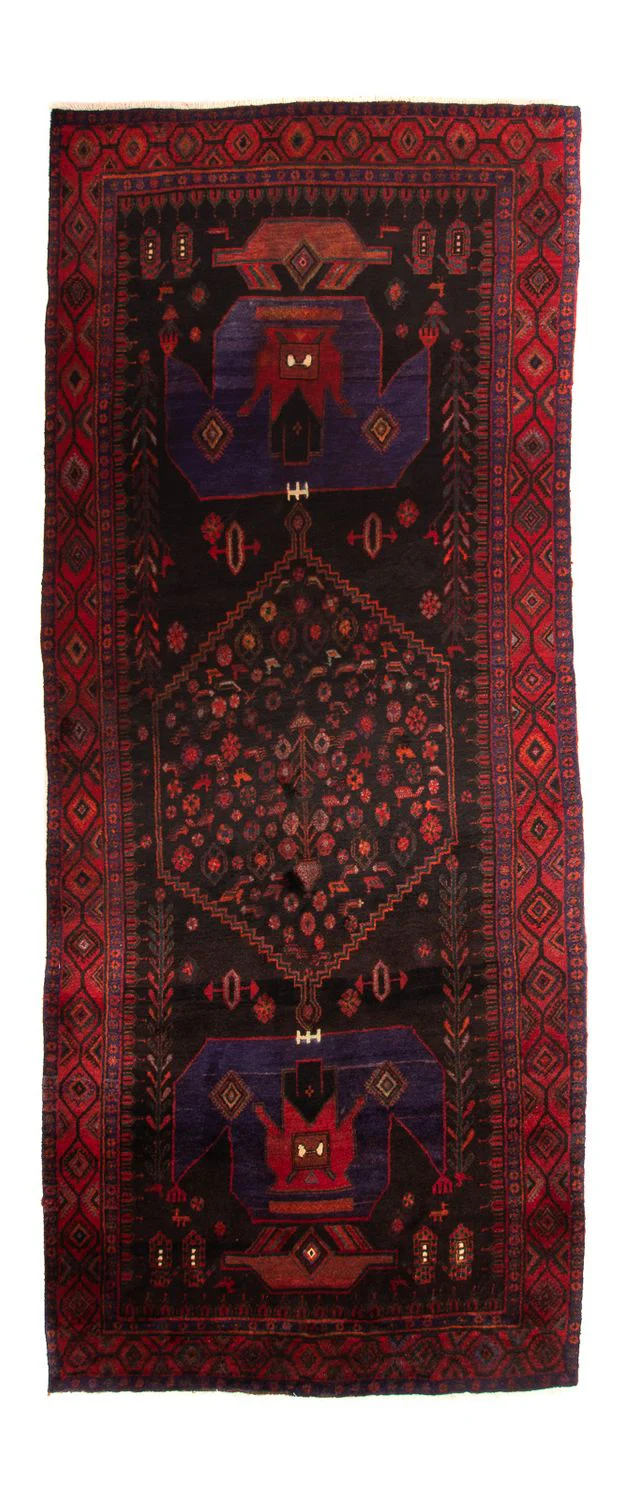 Orientteppich 380 x 146 cm - dunkelblau