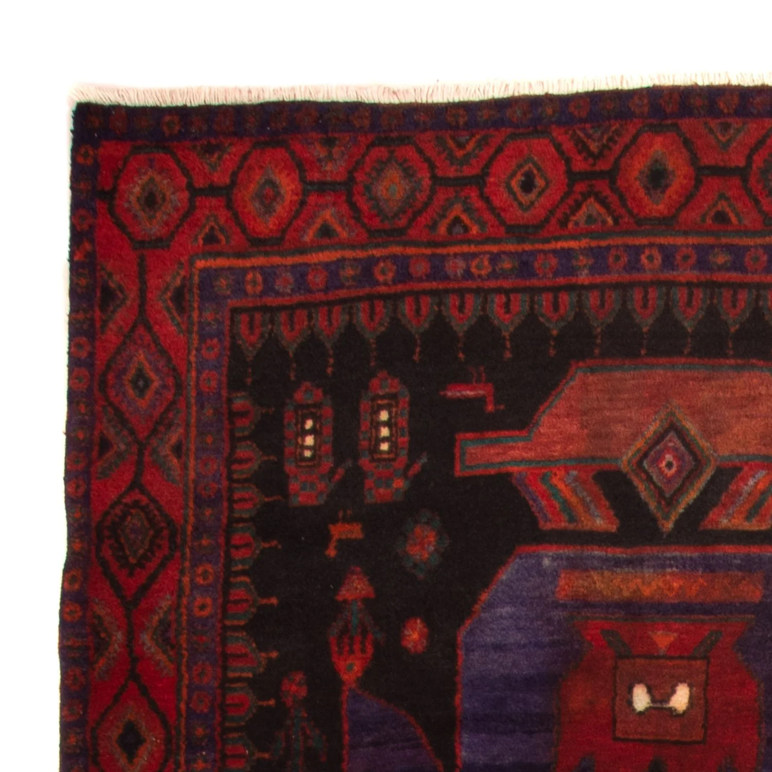 Orientteppich 380 x 146 cm - dunkelblau - Image 3