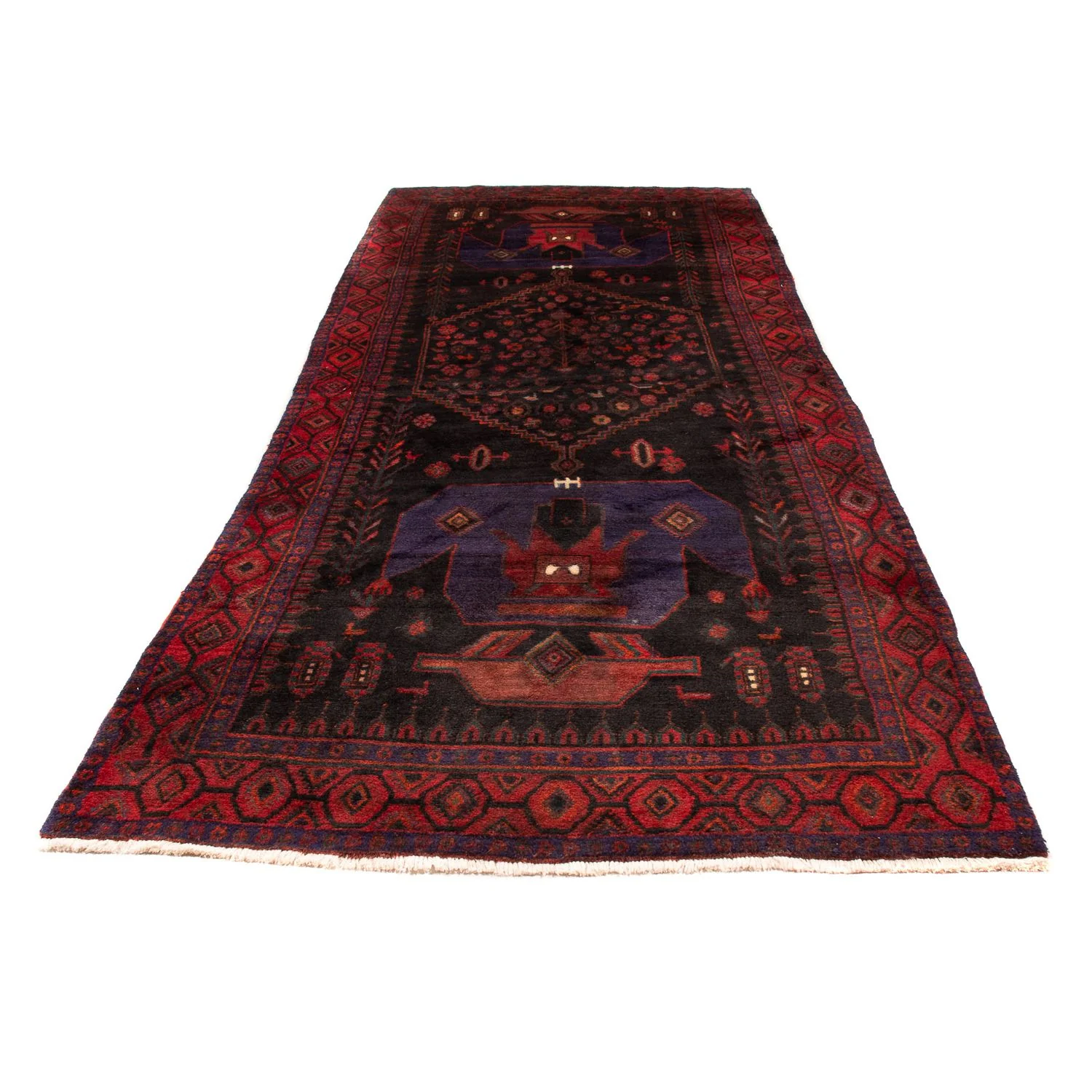Orientteppich 380 x 146 cm - dunkelblau - Image 5