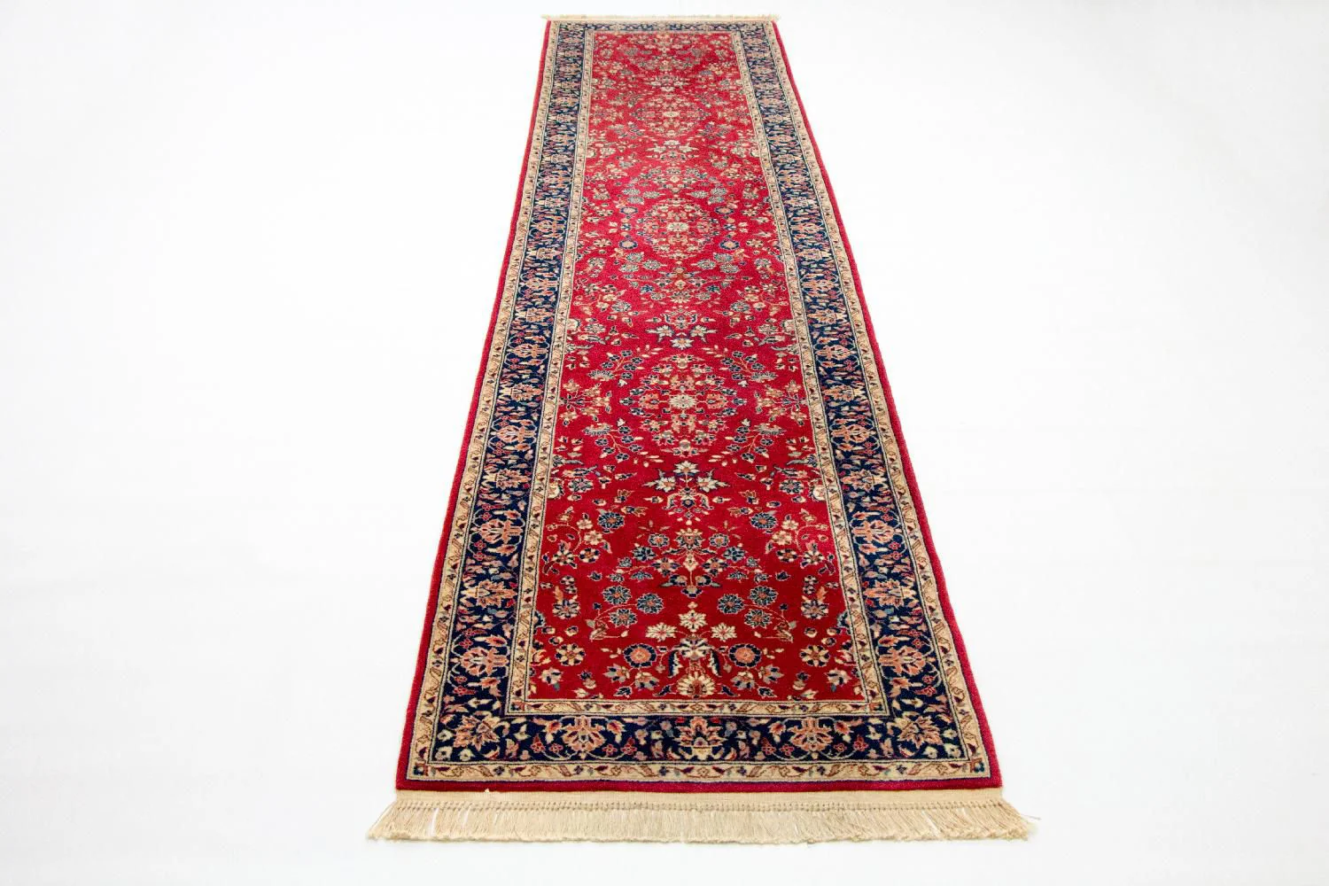 Orientteppich - Täbriz 336 x 78 cm - rot - Image 5