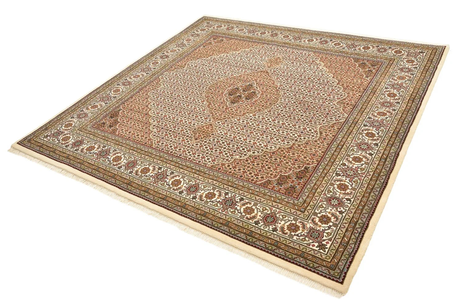 Orientteppich - Täbriz quadratisch - 203 x 201 cm - dunkelbeige - Image 3