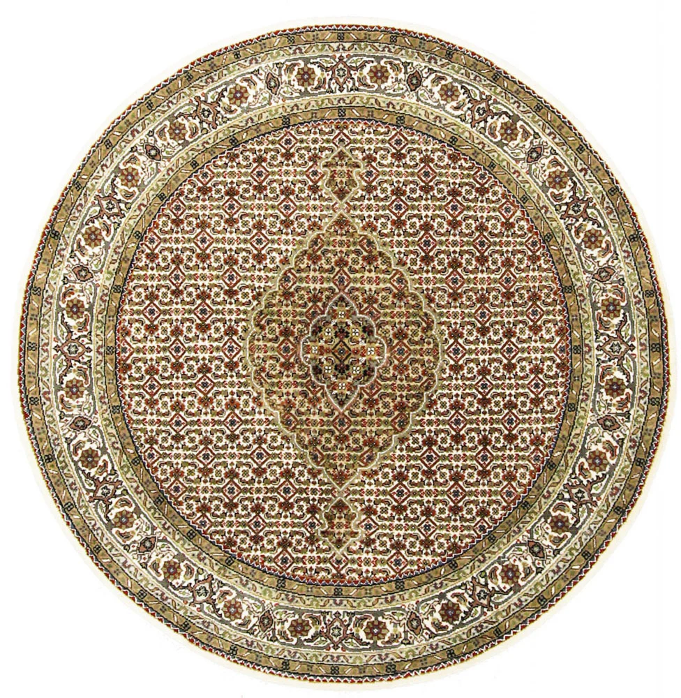 Orientteppich - Täbriz rund  - 150 x 150 cm - sand