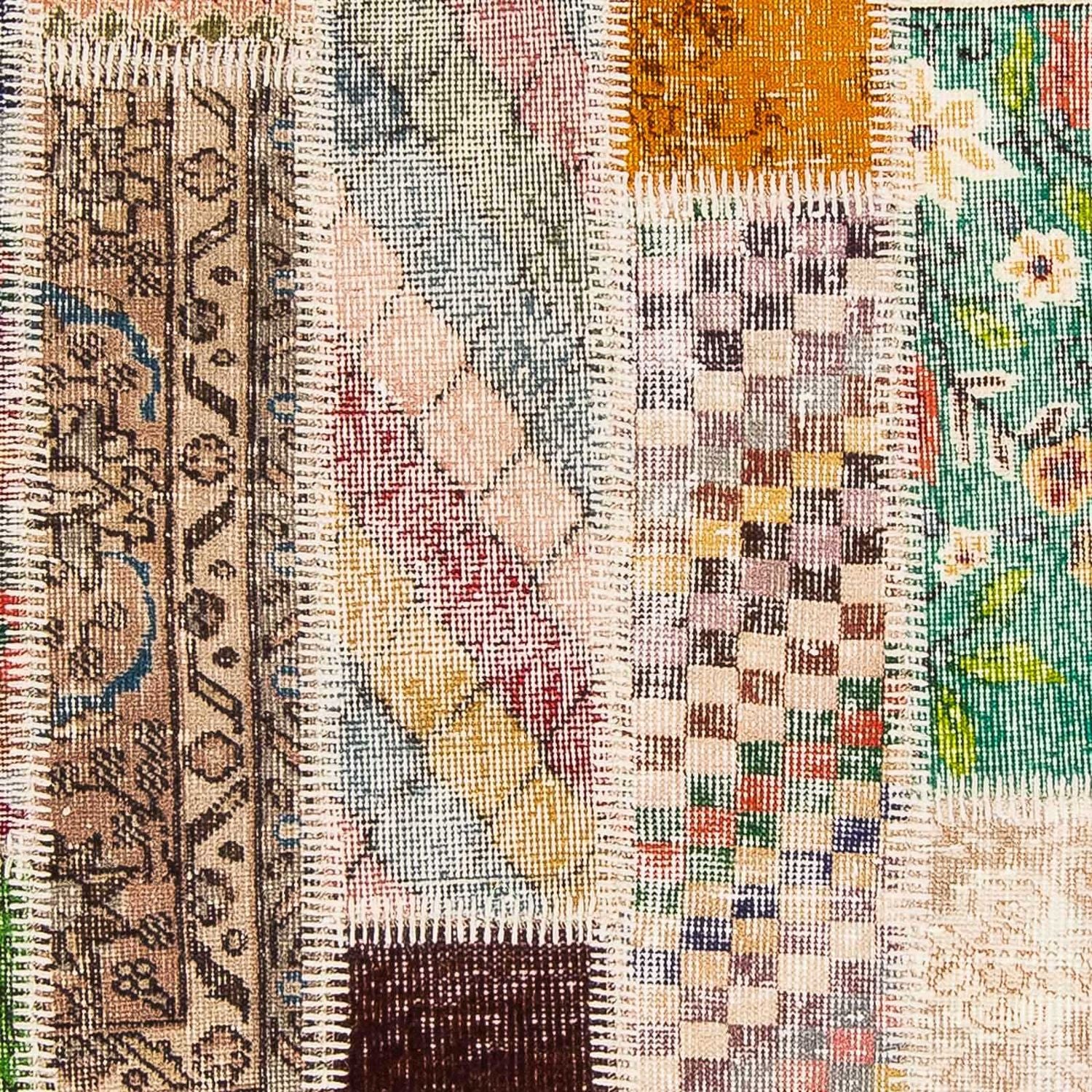 Patchwork Teppich 184 x 120 cm - mehrfarbig - Image 2