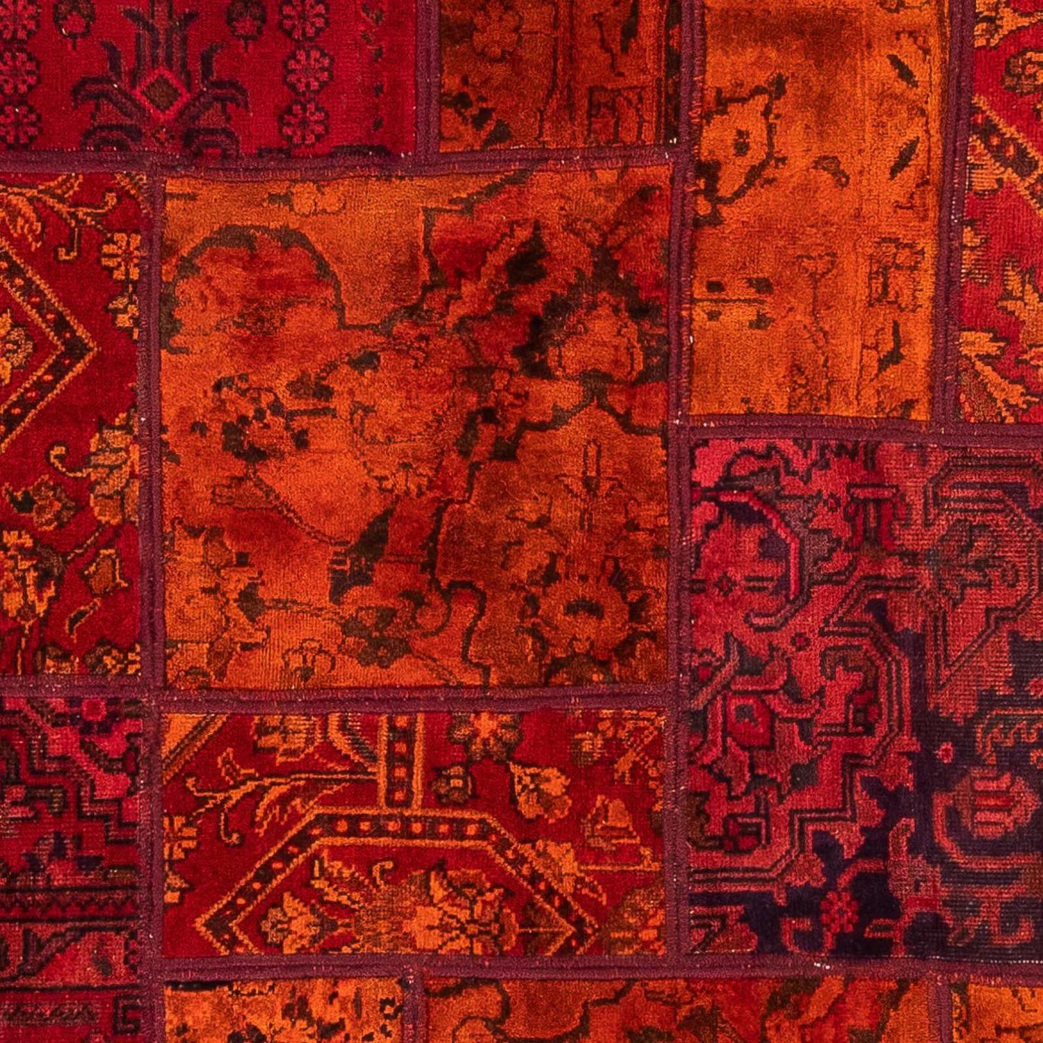 Patchwork Teppich 194 x 140 cm - mehrfarbig - Image 2
