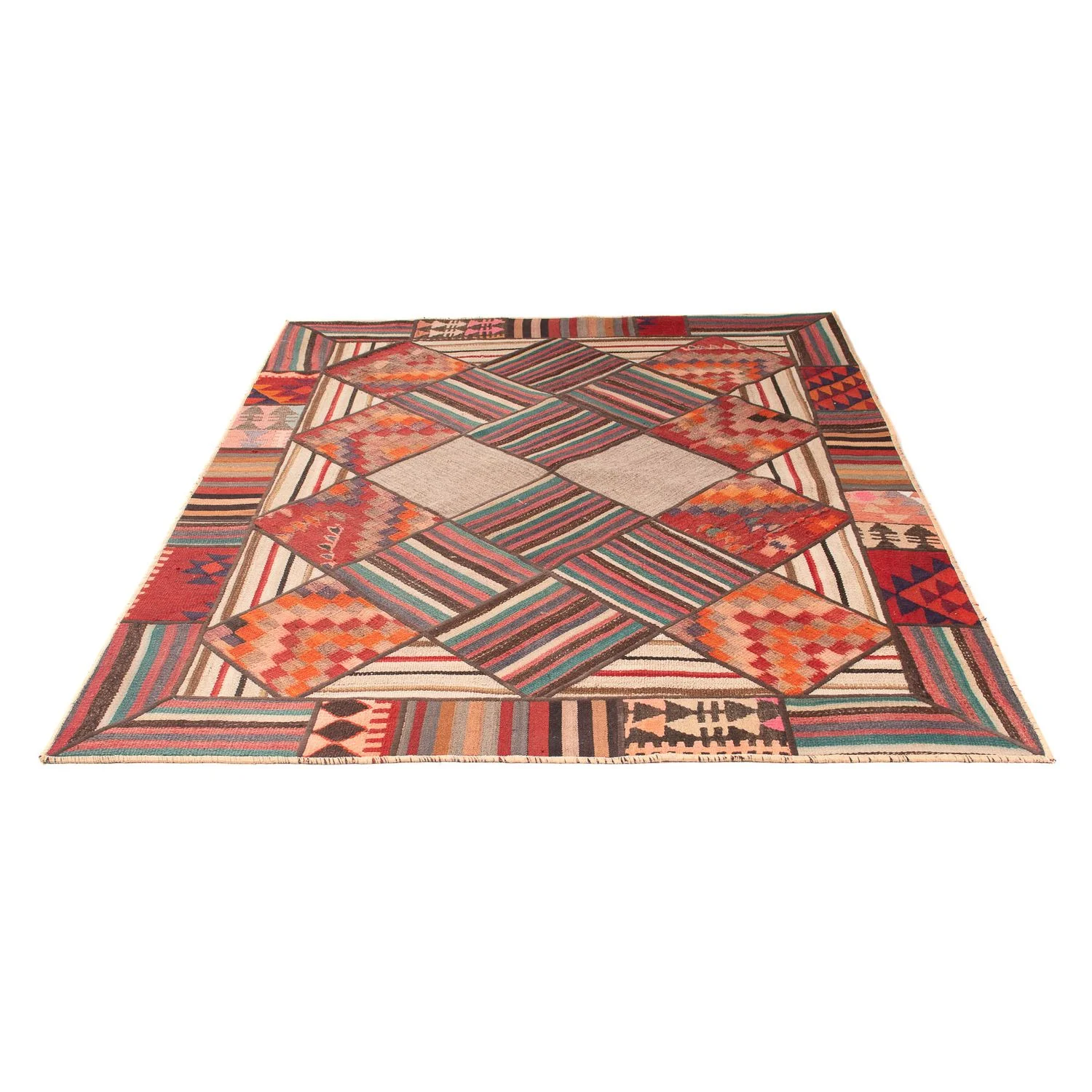 Patchwork Teppich 200 x 150 cm - mehrfarbig - Image 4