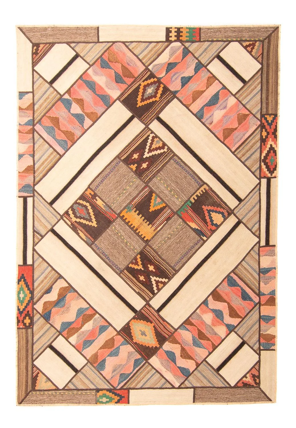 Patchwork Teppich 230x160cm - Orientteppich