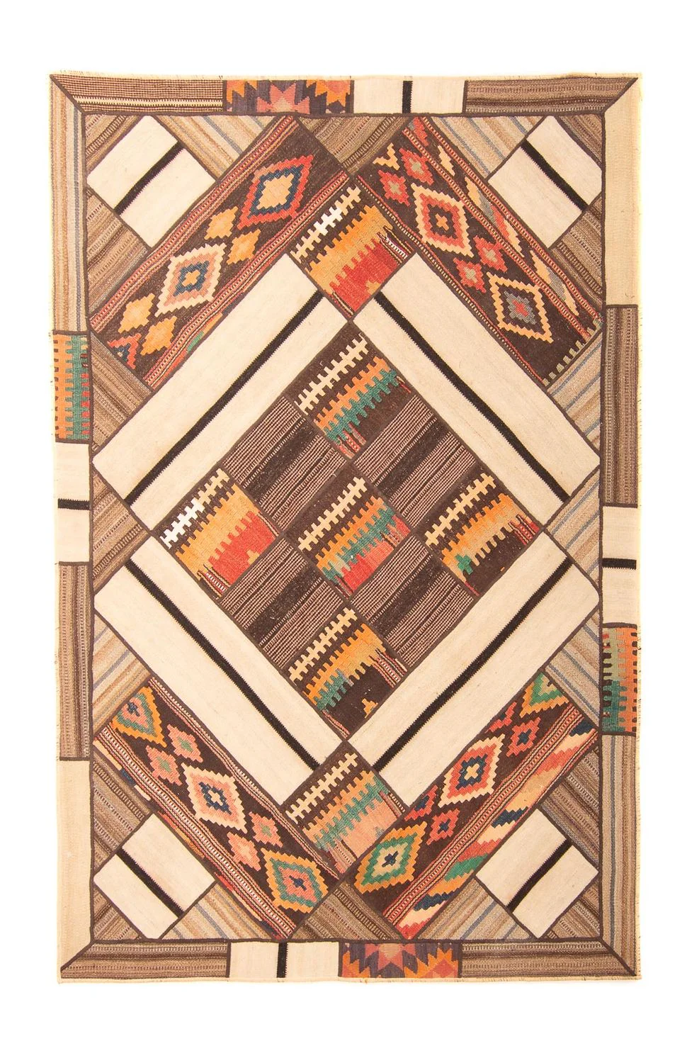 Patchwork Teppich 230 x 160 cm - mehrfarbig