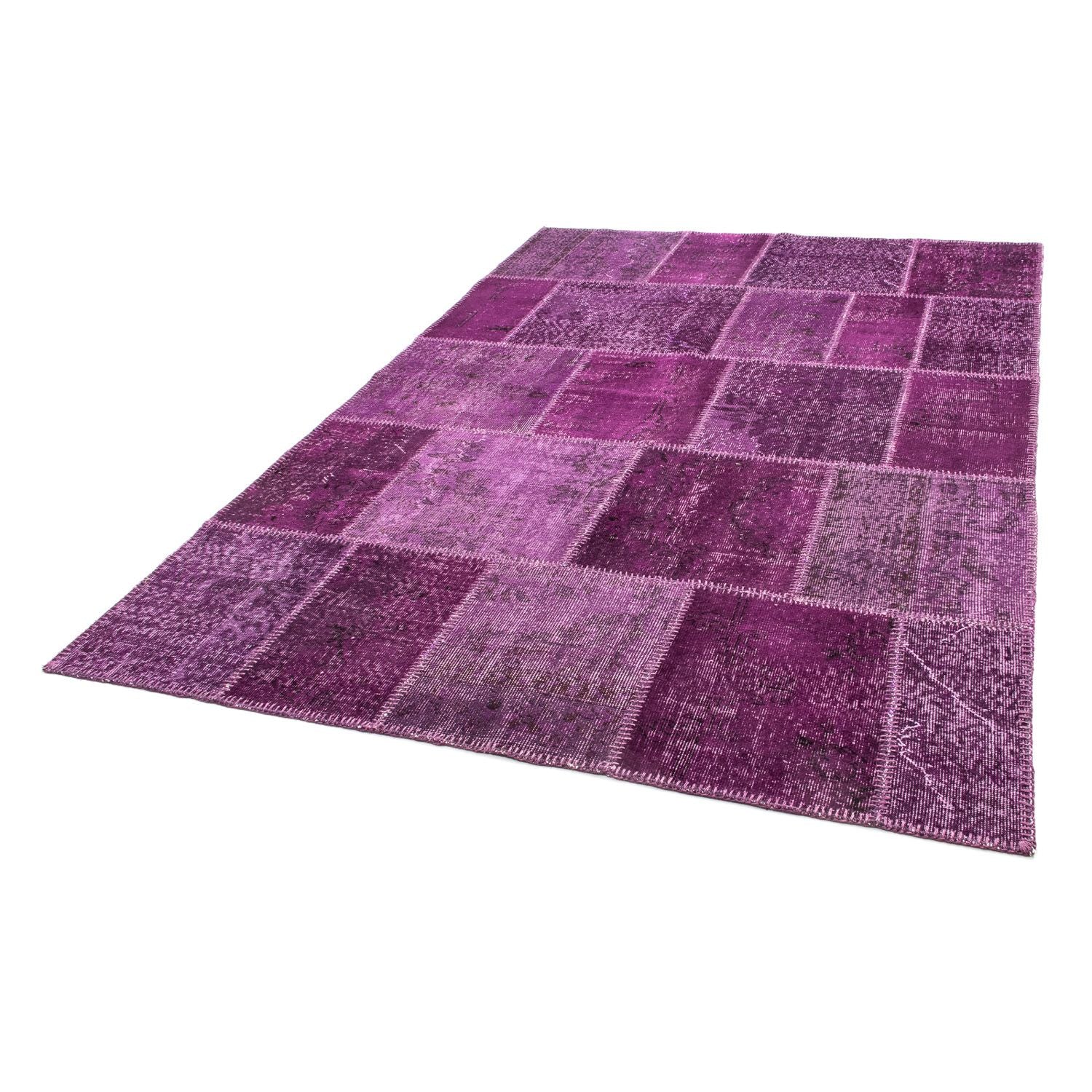 Patchwork Teppich 240 x 170 cm - lila - Image 5