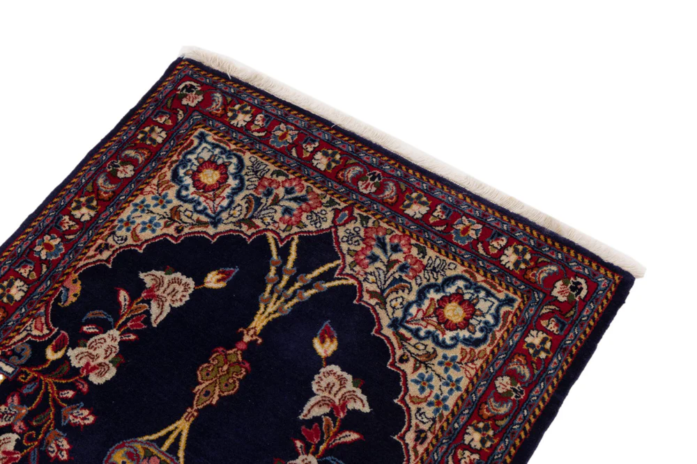 Perserteppich - Ghom - 126 x 70 cm - dunkelblau - Image 4