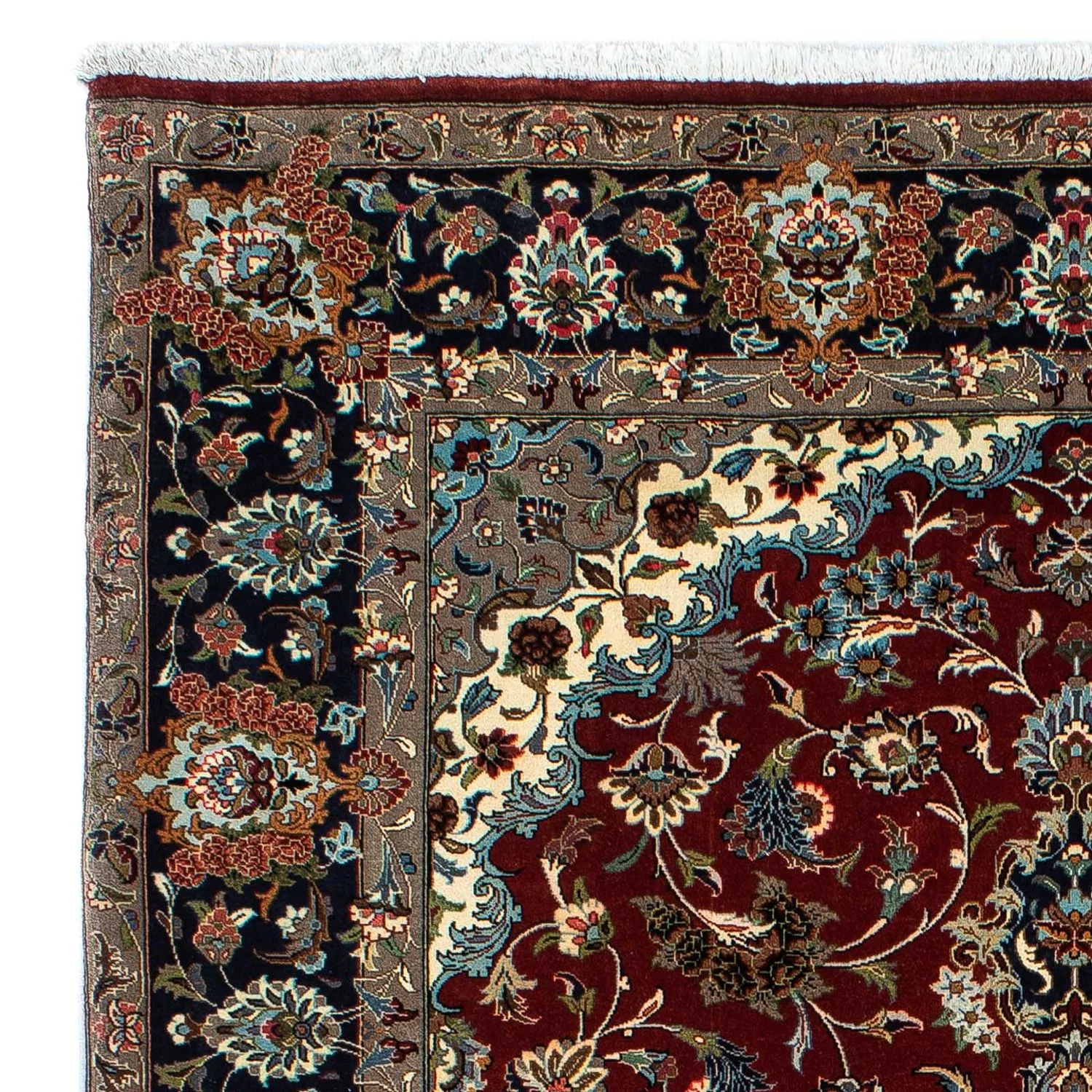 Perserteppich - Ghom 204 x 138 cm - dunkelrot - Image 3