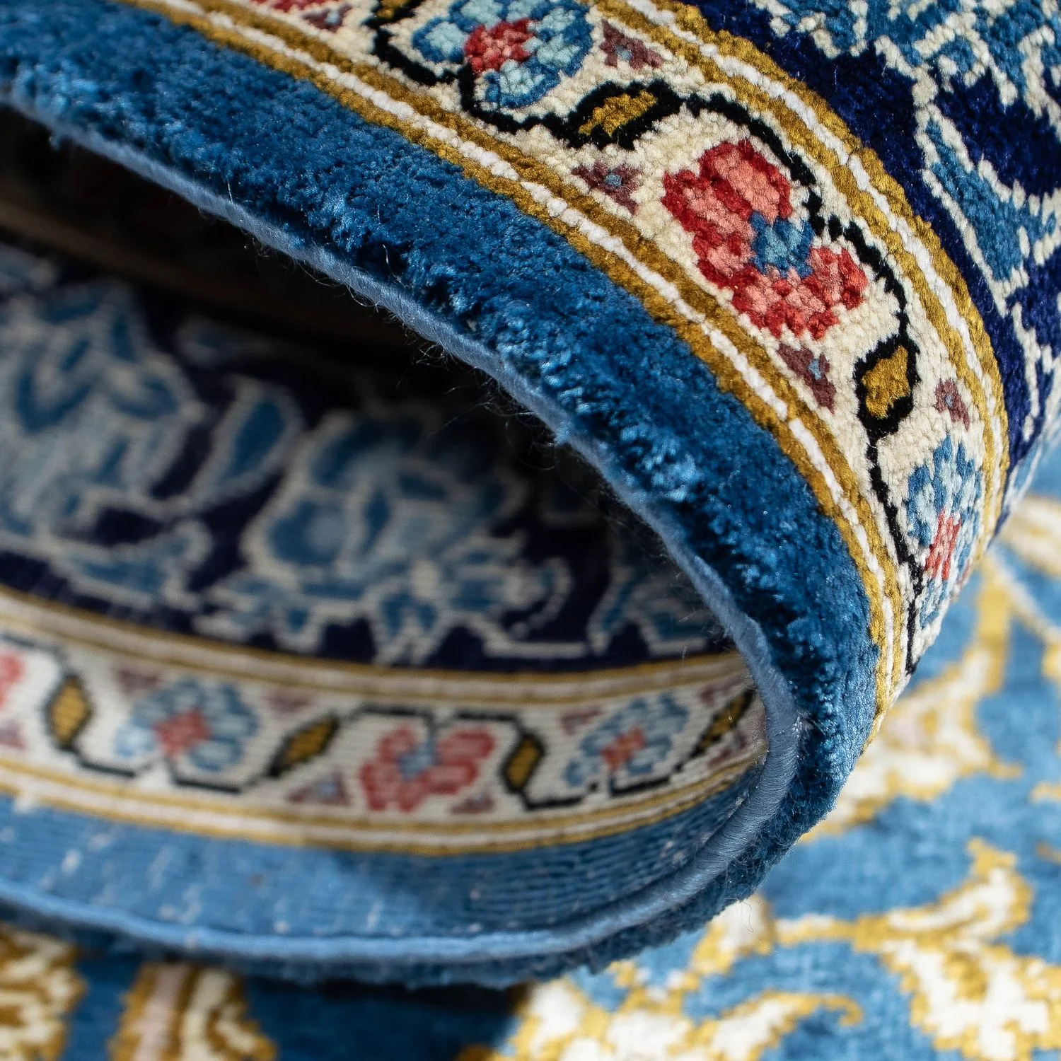 Perserteppich - Ghom 86 x 60 cm - blau - Image 4