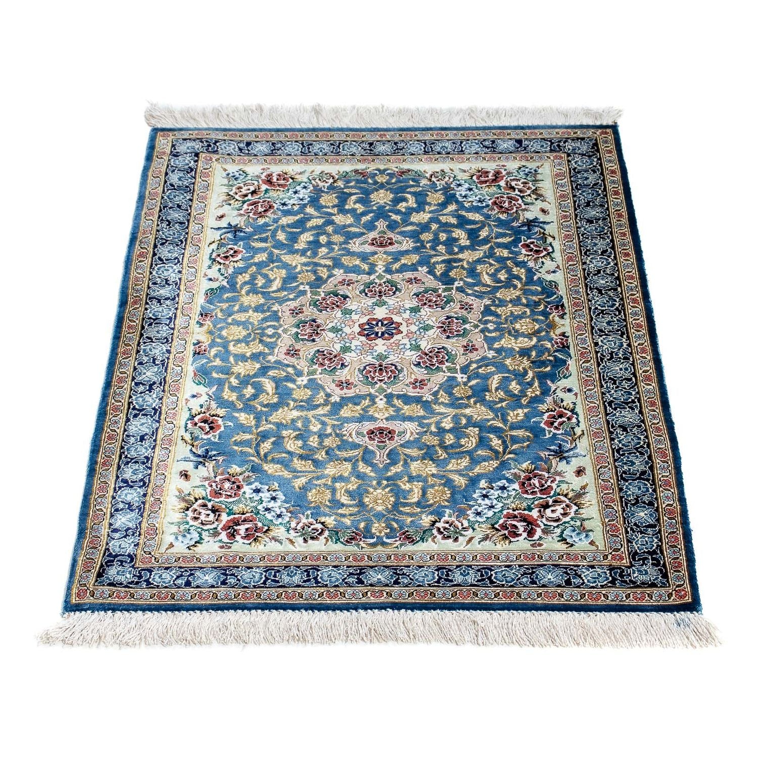 Perserteppich - Ghom 86 x 60 cm - blau - Image 5