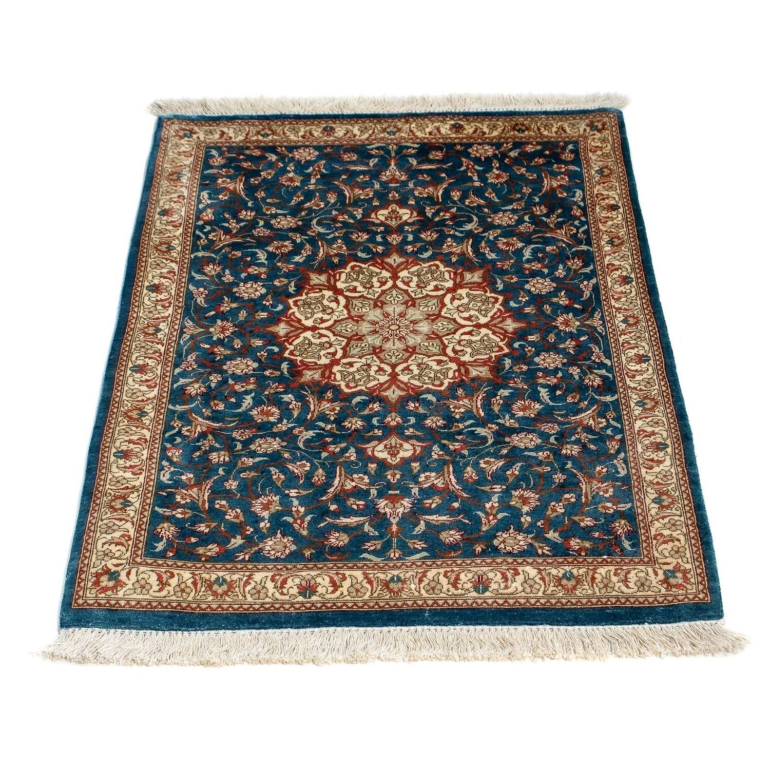 Perserteppich - Ghom 94 x 58 cm - blau - Image 5