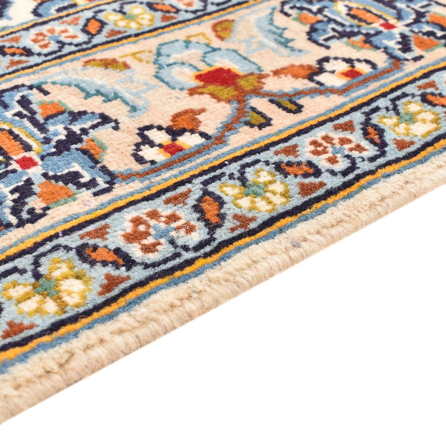 Perserteppich - Keshan - 141 x 96 cm - hellbeige - Image 3