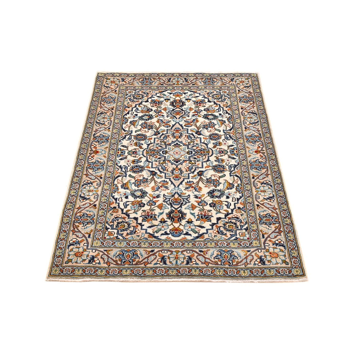 Perserteppich - Keshan - 141 x 96 cm - hellbeige - Image 5