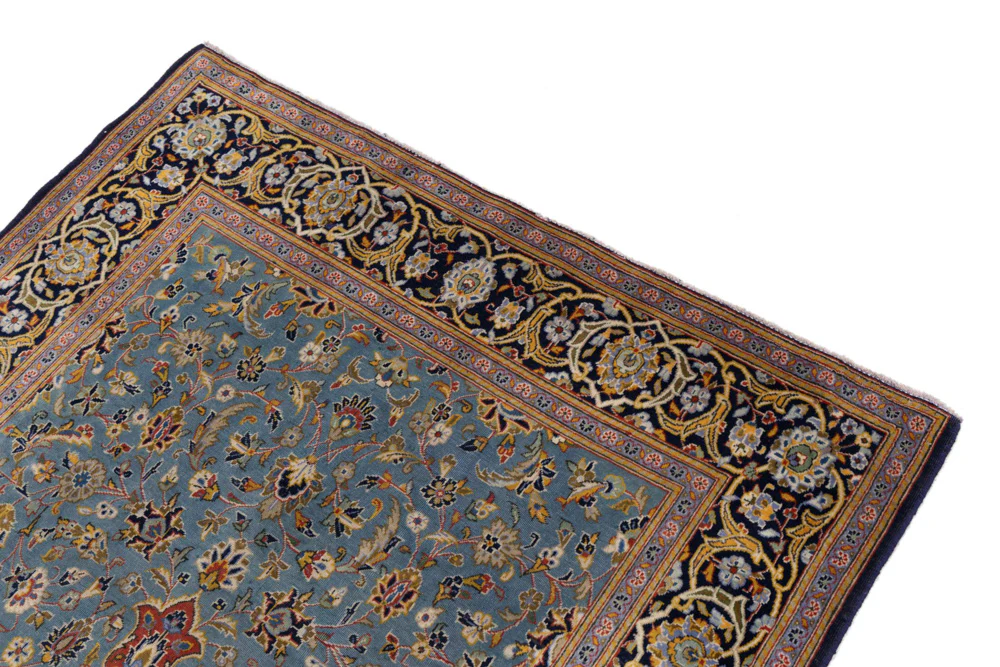 Perserteppich - Keshan - 205 x 135 cm - hellblau - Image 4