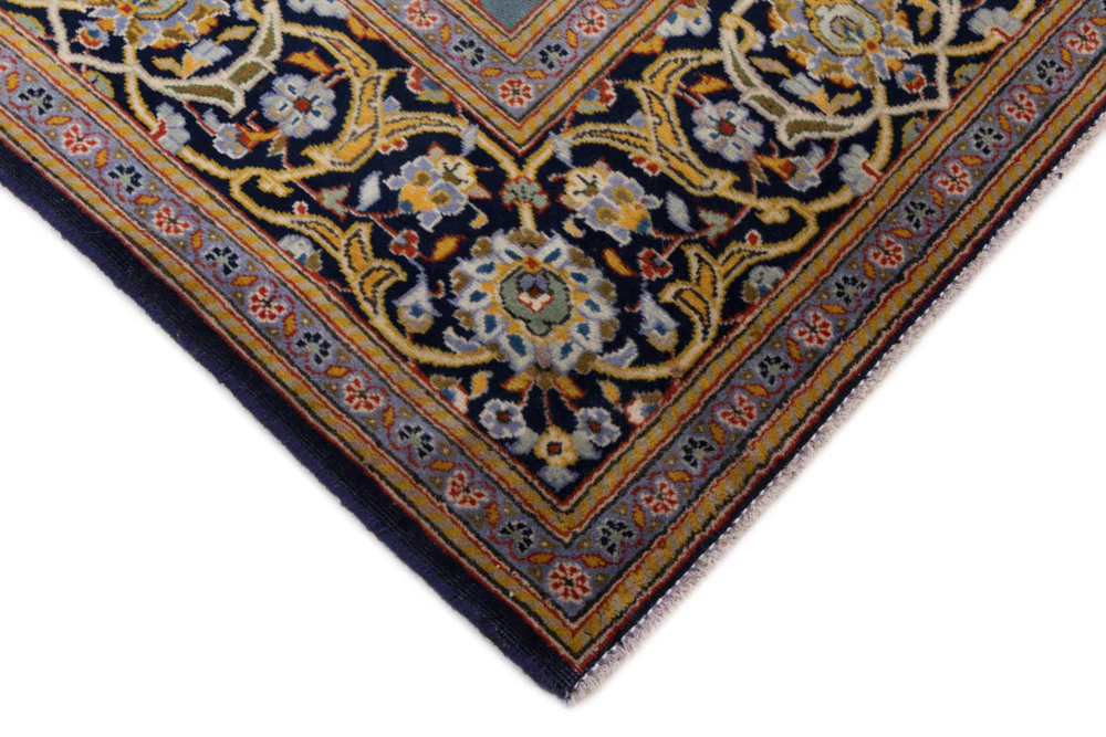 Perserteppich - Keshan - 205 x 135 cm - hellblau - Image 6