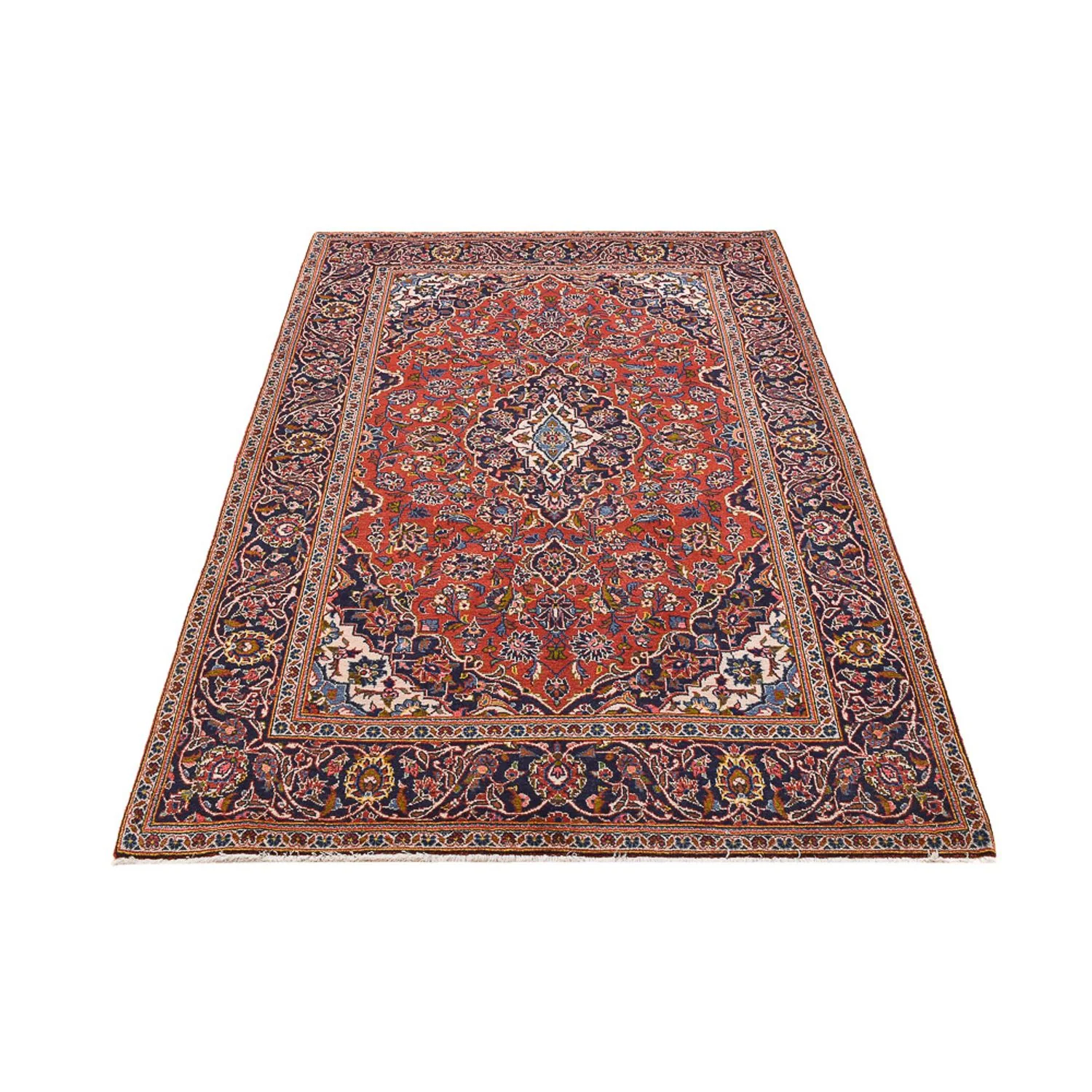 Perserteppich - Keshan - 210 x 140 cm - hellrot - Image 5