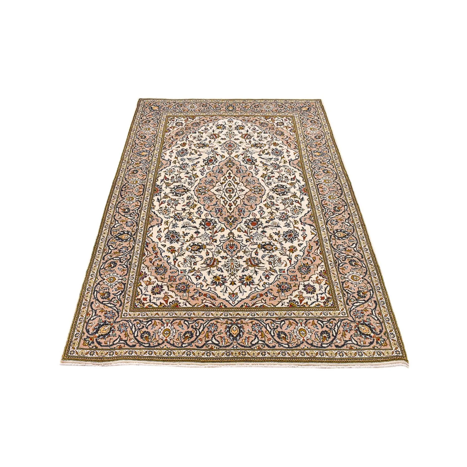 Perserteppich - Keshan - 212 x 135 cm - sand - Image 5