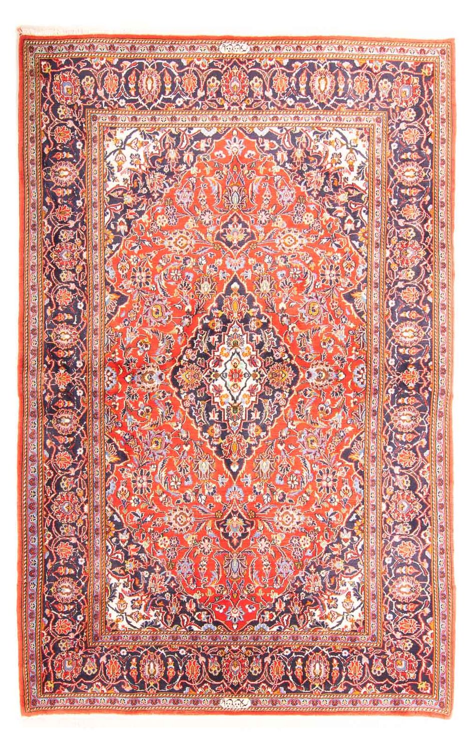 Perserteppich - Keshan 217 x 139 cm - hellrot