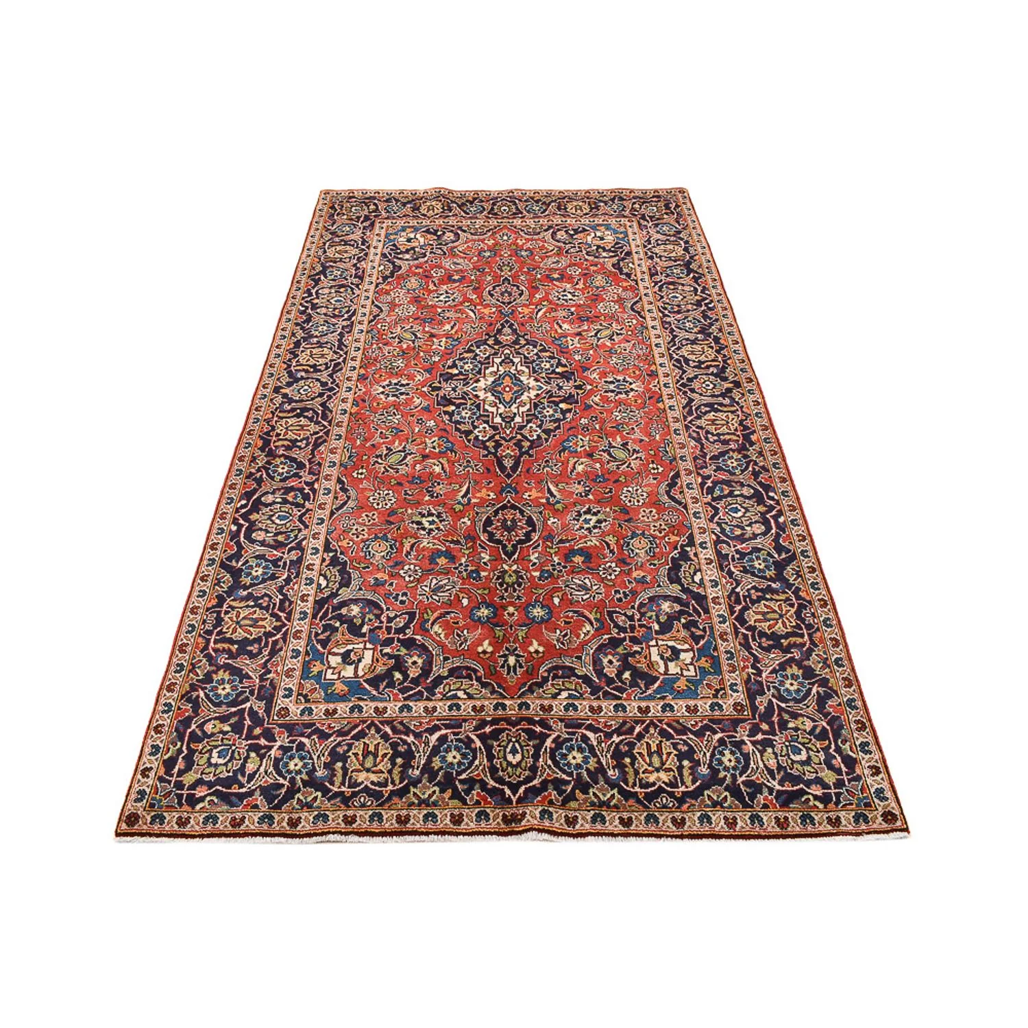 Perserteppich - Keshan - 263 x 146 cm - hellrot - Image 5