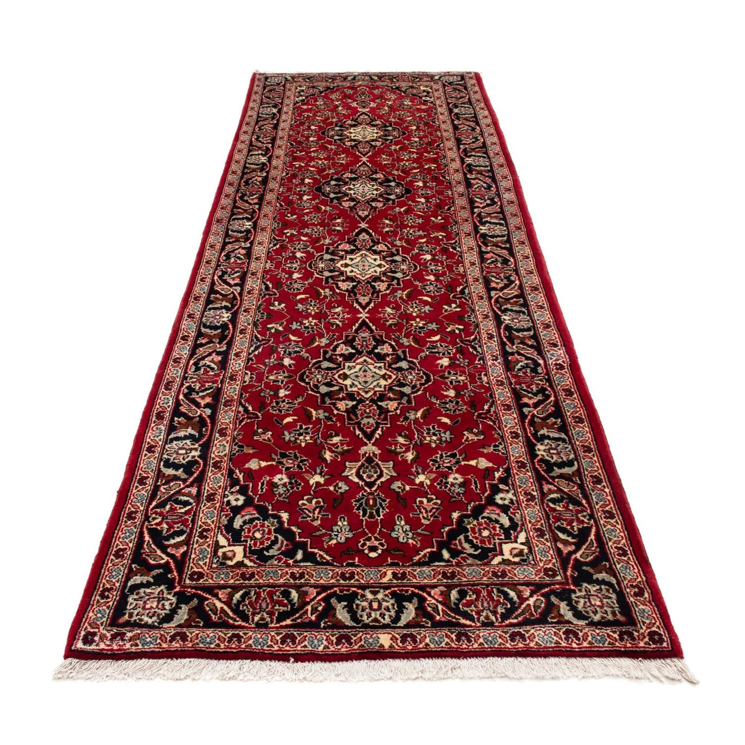 Perserteppich - Keshan 340 x 98 cm - dunkelrot - Image 5
