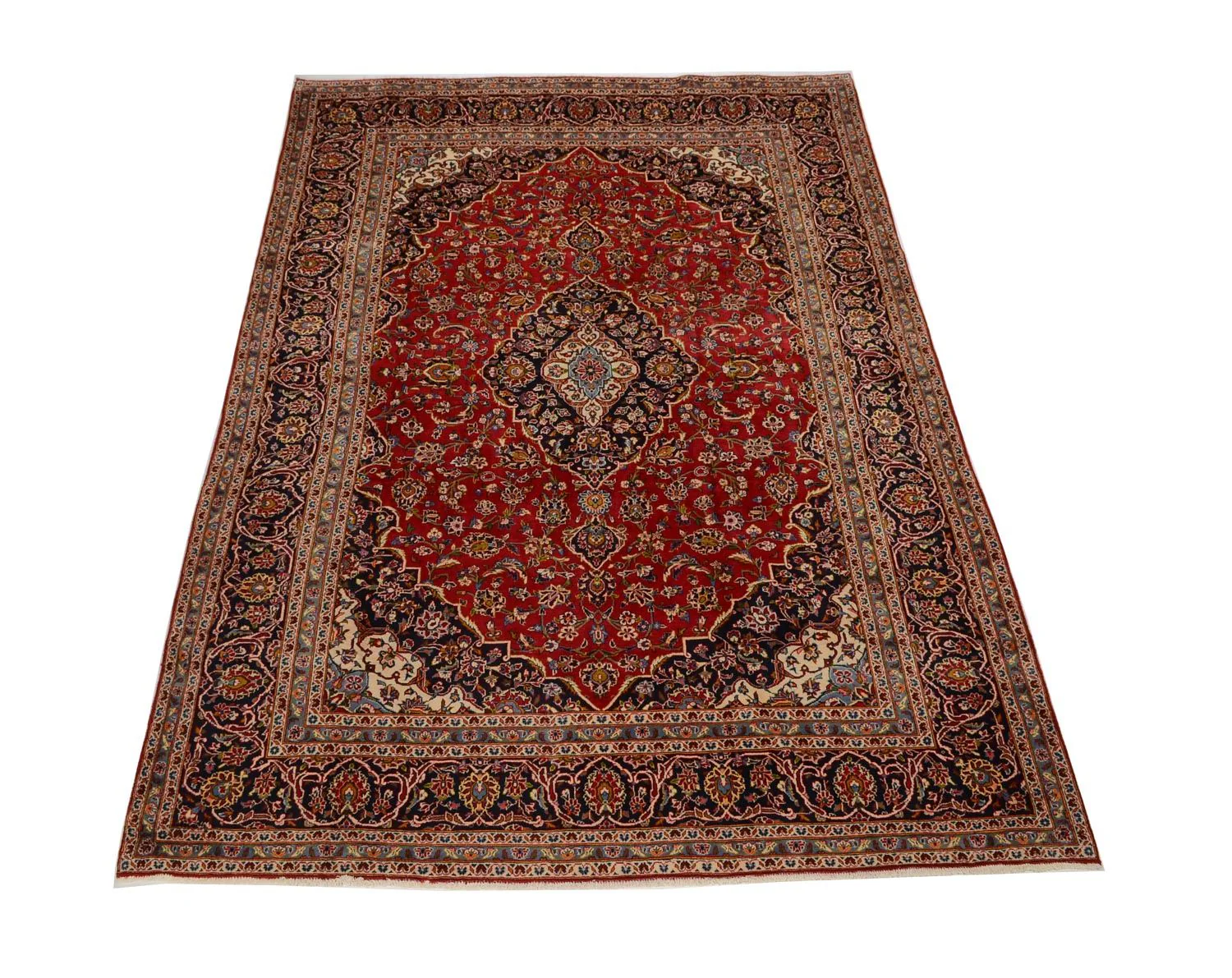 Perserteppich - Keshan 342 x 246 cm - rot - Image 5