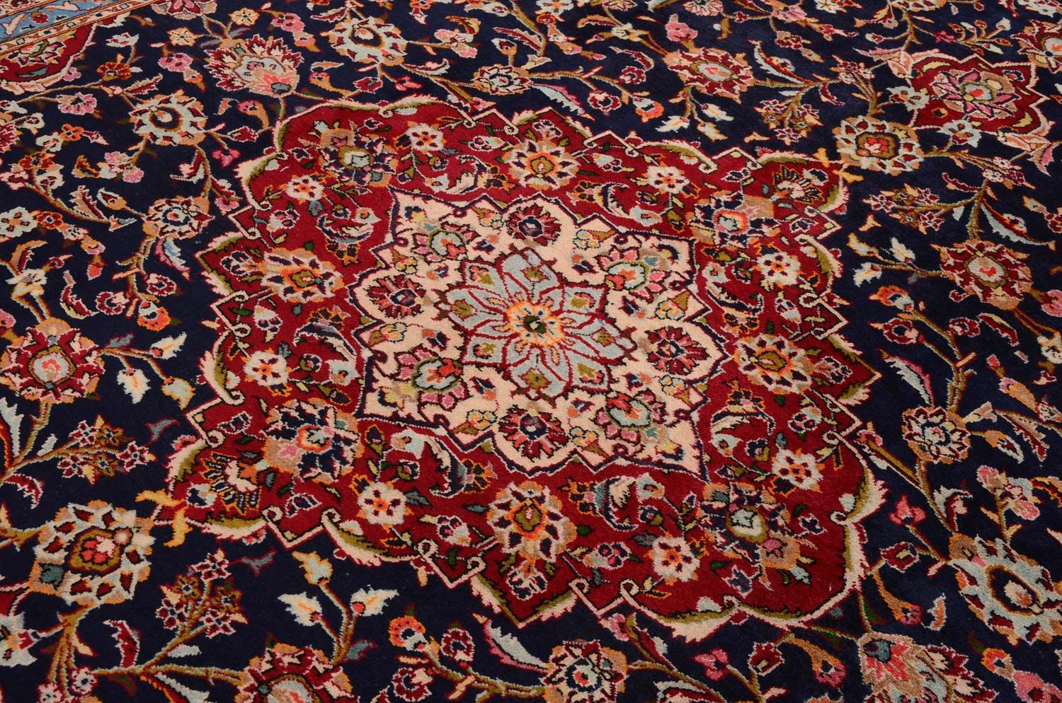 Perserteppich - Keshan 403 x 290 cm - blau - Image 2